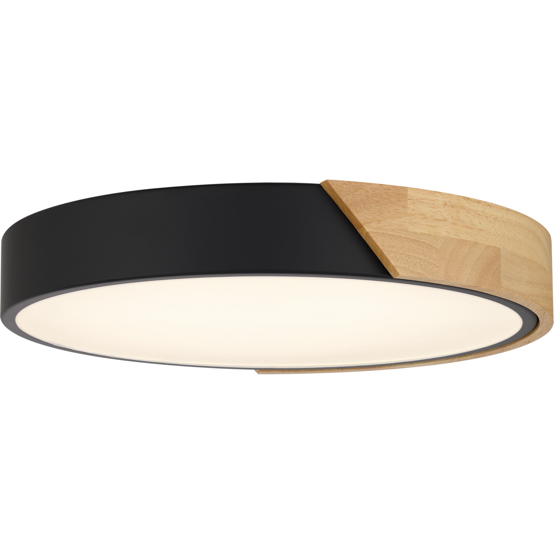 slide 2 of 6, Origin 21 Xander 13.63-in Matte Black Integrated LED Flush Mount Light, 1 ct