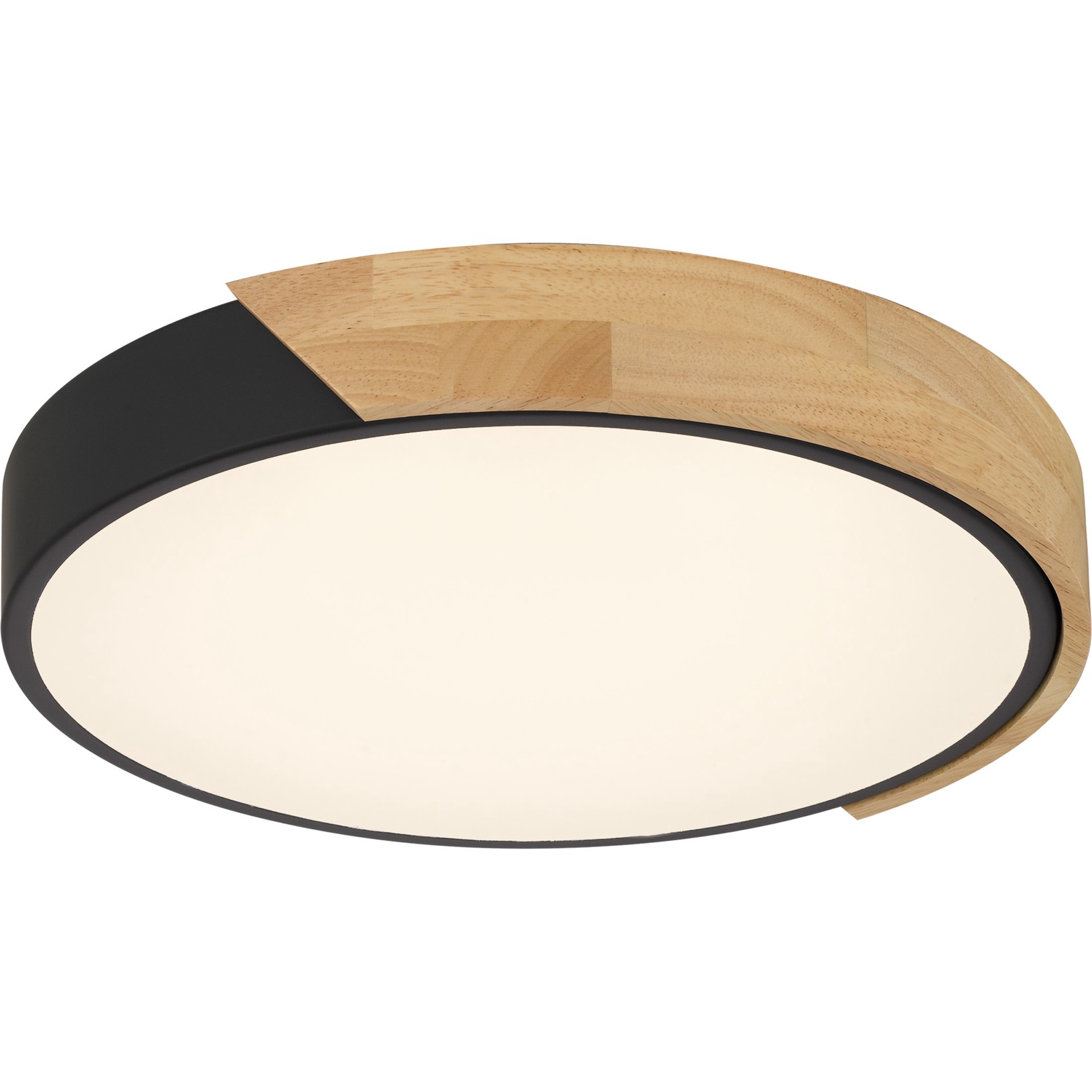 slide 3 of 6, Origin 21 Xander 13.63-in Matte Black Integrated LED Flush Mount Light, 1 ct