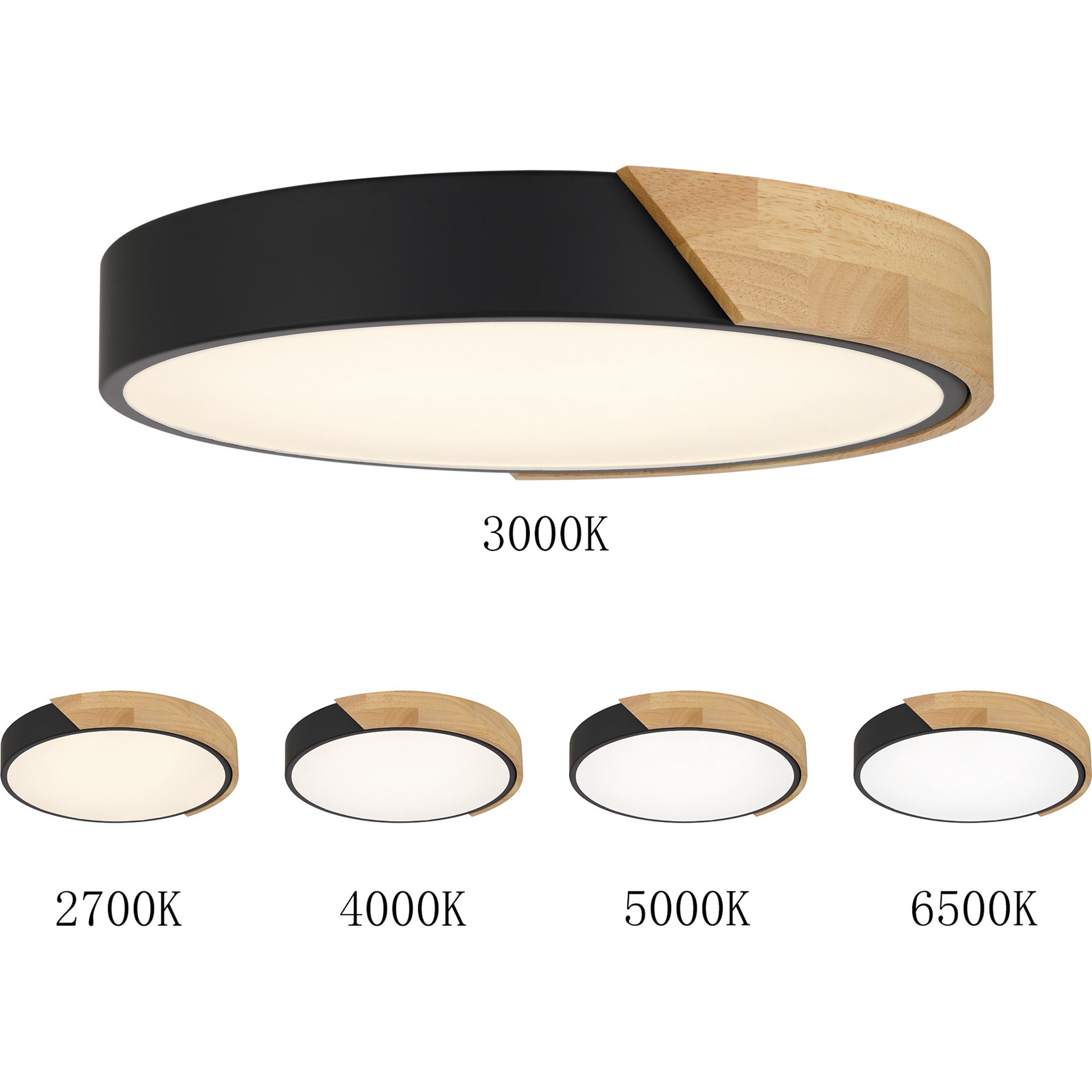 slide 6 of 6, Origin 21 Xander 13.63-in Matte Black Integrated LED Flush Mount Light, 1 ct