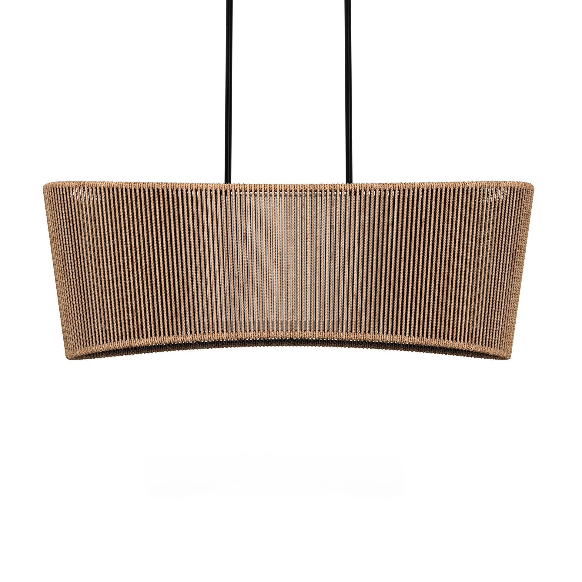 slide 6 of 6, Origin 21 Sefina 4 -Light Matte Black Bohemian/global Linear Medium Hanging Kitchen island light, 1 ct