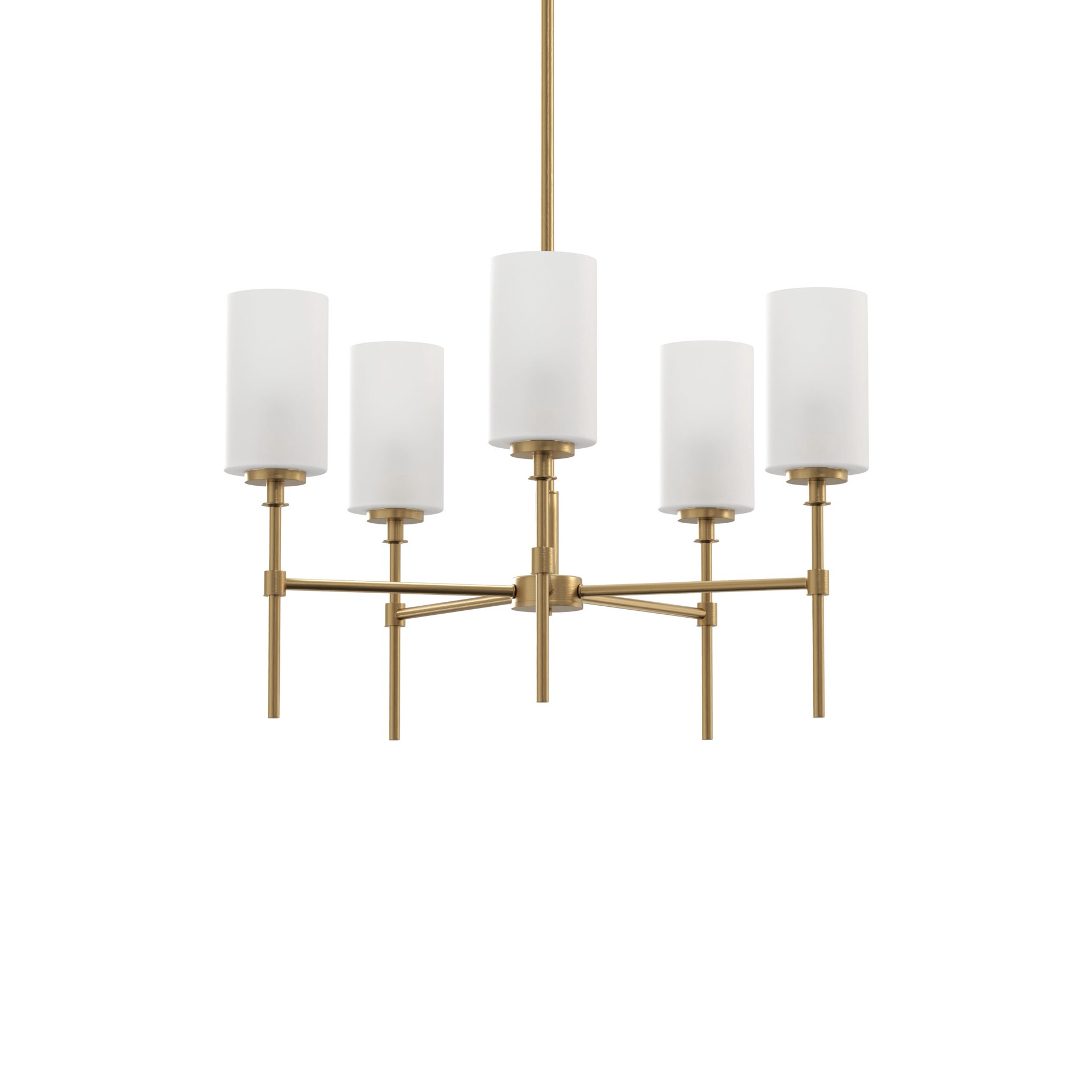 slide 6 of 6, allen + roth Emerson 5 -Light Gold Transitional For Use in Bedrooms, Dining Rooms, Foyers, Kitchens, Living Rooms Chandelier, 1 ct