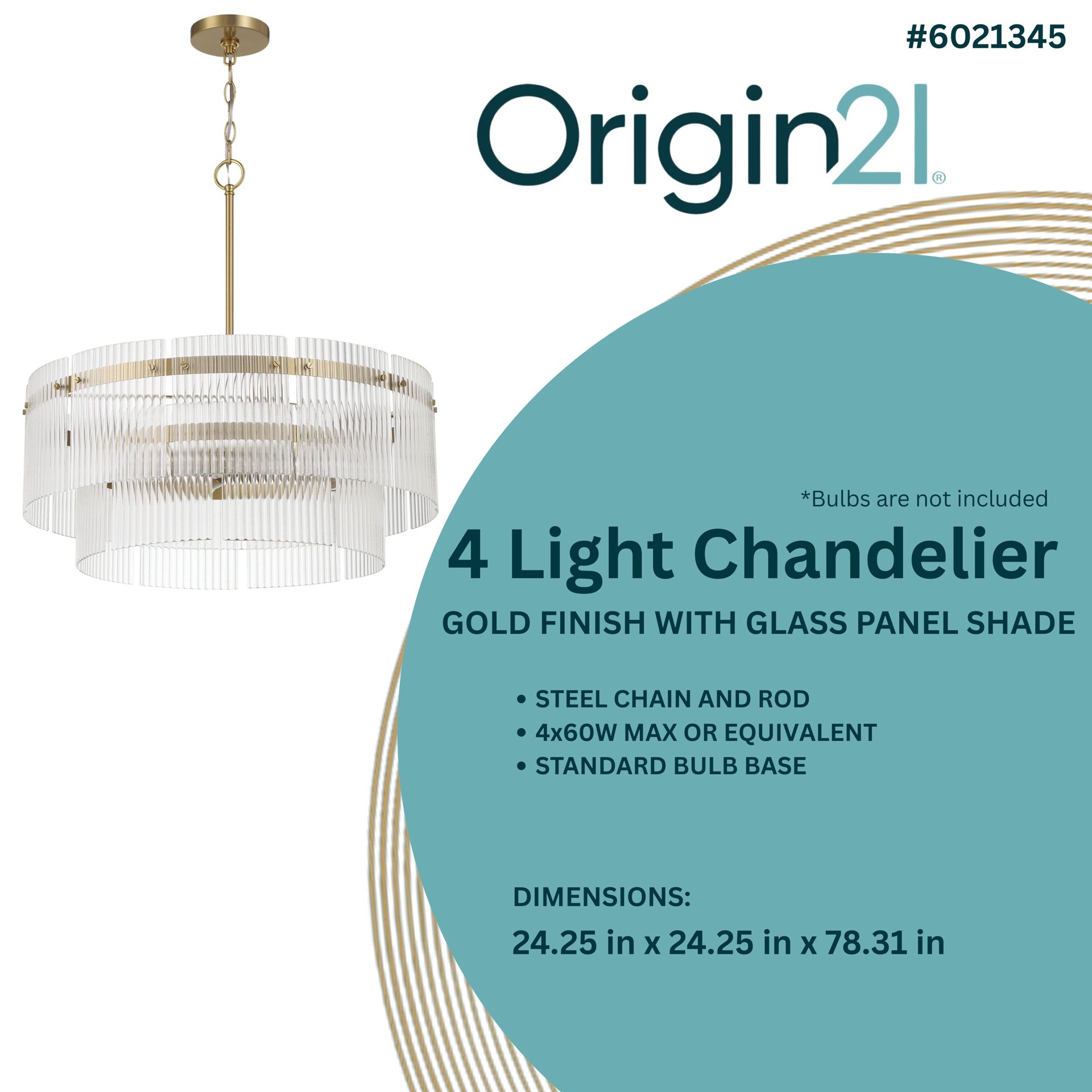 slide 3 of 6, Origin 21 Mackenzie 4 -Light Gold Transitional Capiz For Use in Bedrooms, Dining Rooms, Foyers, Kitchens, Living Rooms Chandelier, 1 ct