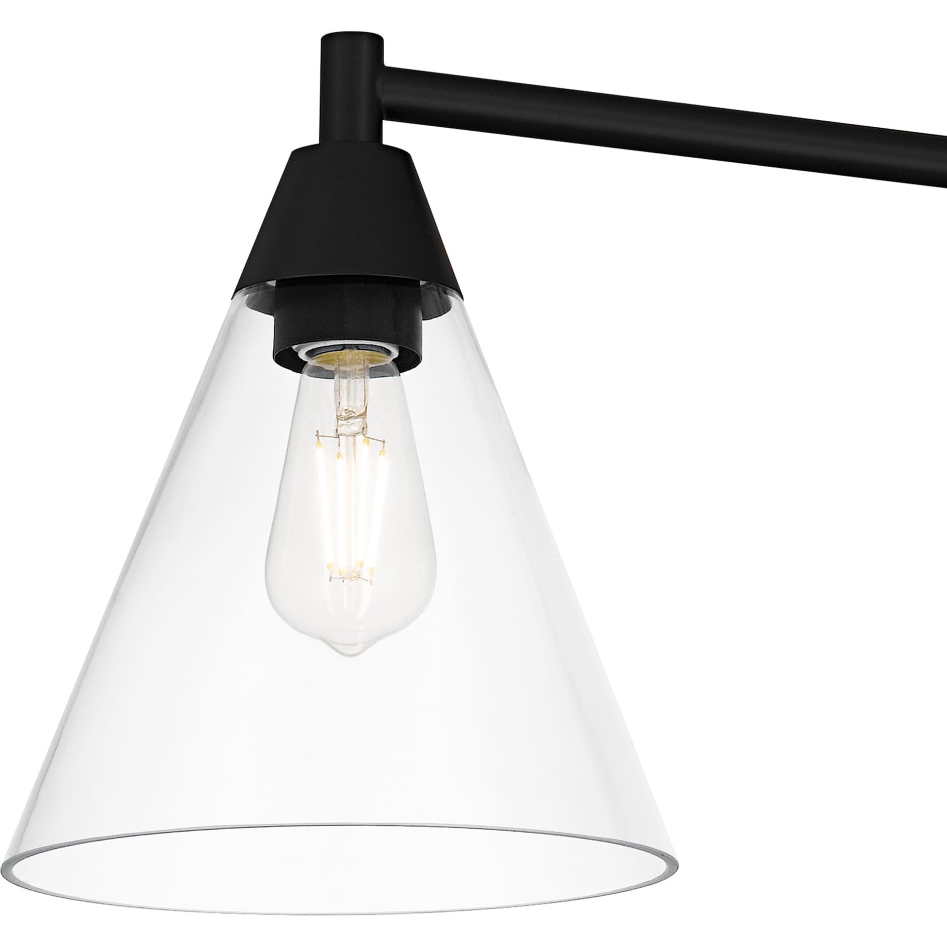 slide 5 of 6, allen + roth Walden 3 -Light Matte Black Modern/contemporary For Use in Bathrooms, Bedrooms, Dining Rooms, Foyers, Kitchens, Living Rooms Chandelier, 1 ct