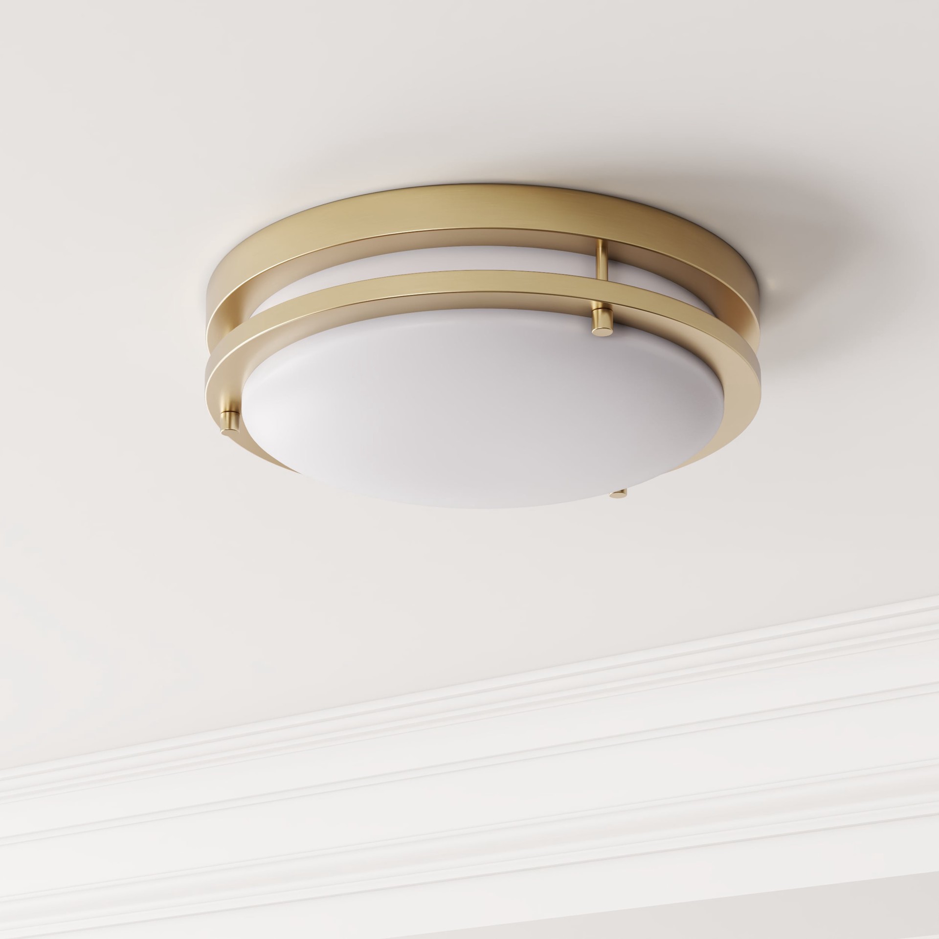 slide 5 of 6, Project Source 1 -Light 11-in Matte Gold Integrated LED Flush Mount Light, 1 ct