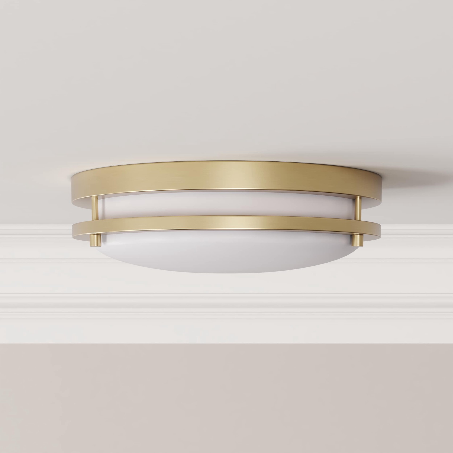 slide 6 of 6, Project Source 1 -Light 11-in Matte Gold Integrated LED Flush Mount Light, 1 ct