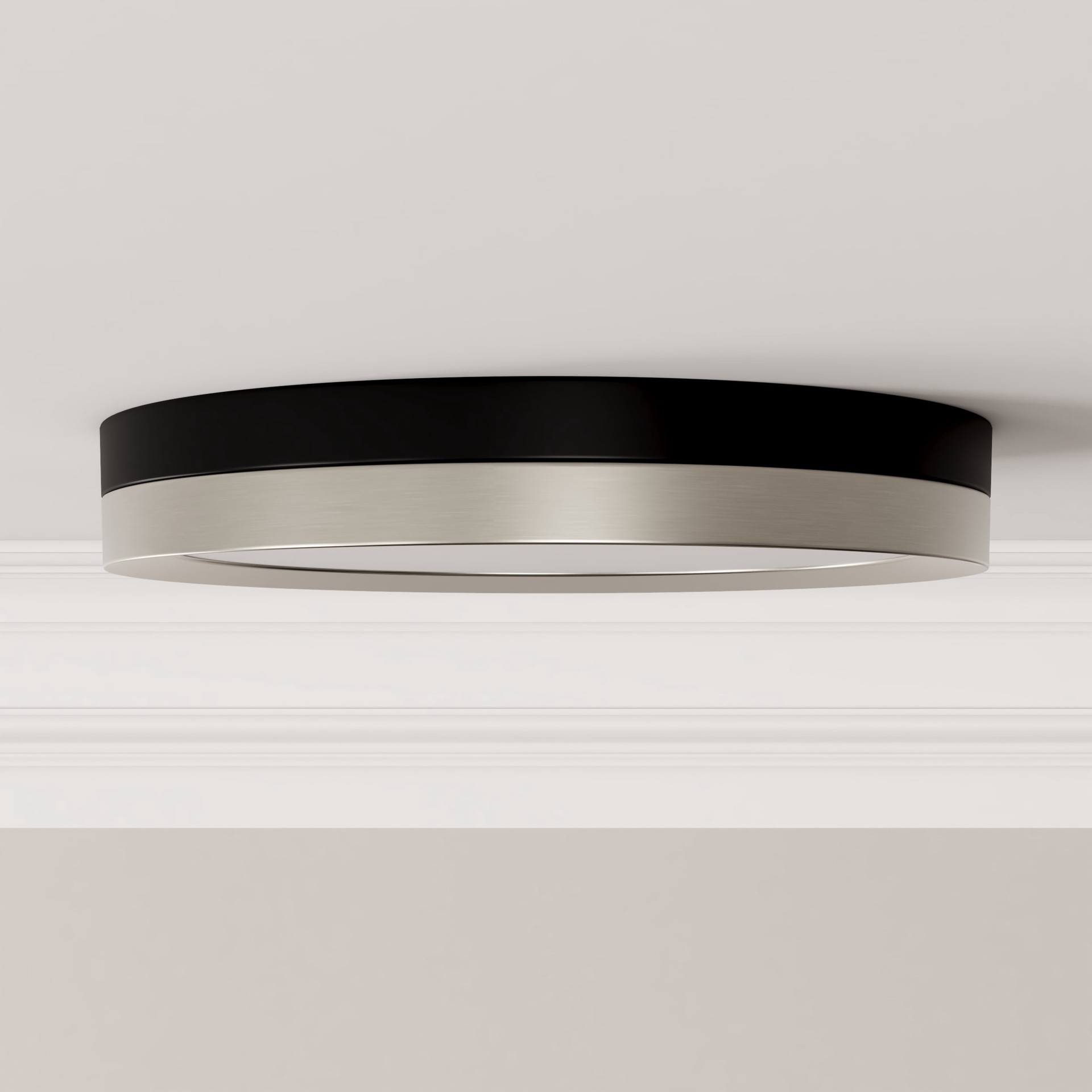 slide 6 of 6, Project Source 1 -Light 13.11-in Matte Black Integrated LED Flush Mount Light and Remote Control Included, 1 ct