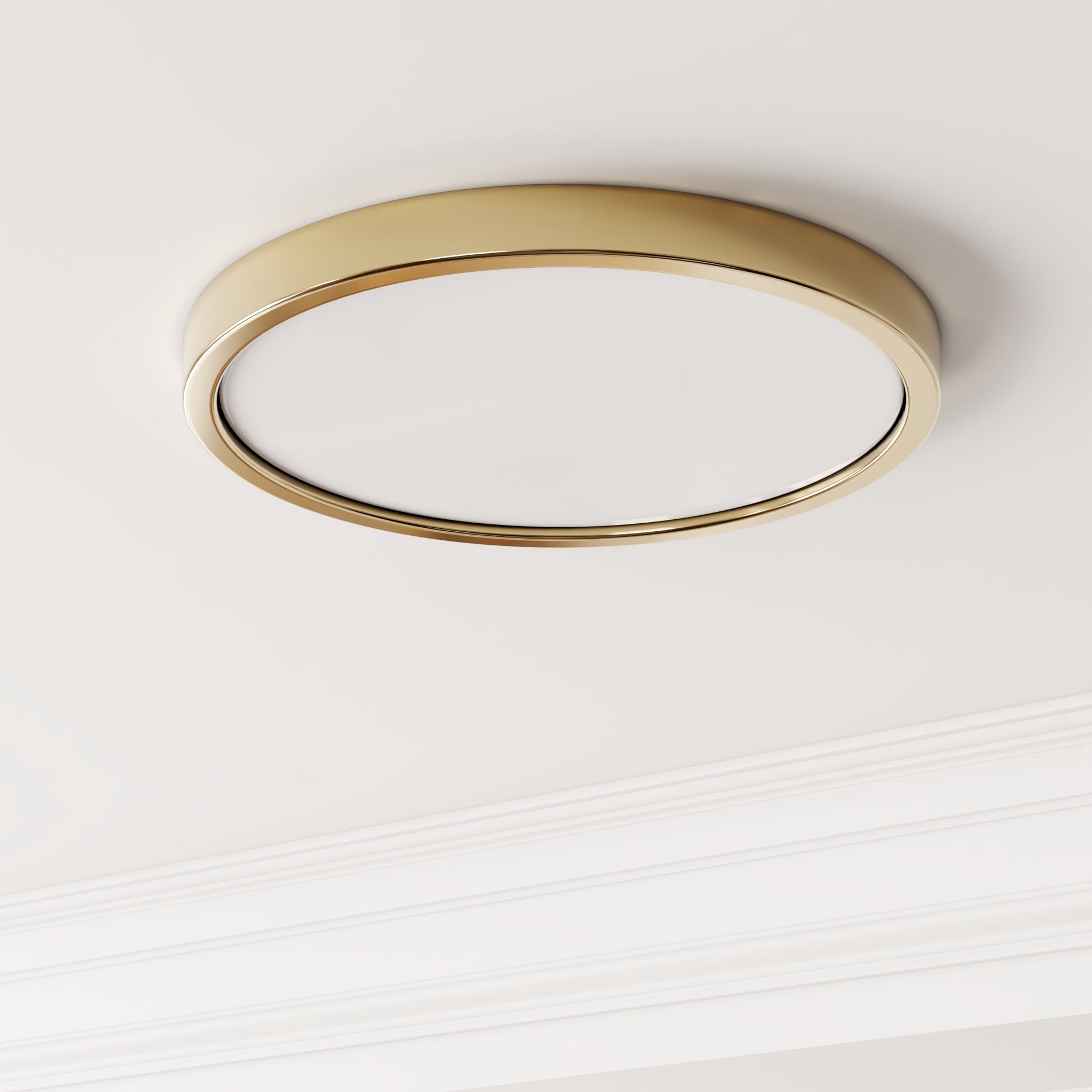 slide 5 of 6, Project Source 1 -Light 13-in Matte Gold Integrated LED Flush Mount Light, 1 ct