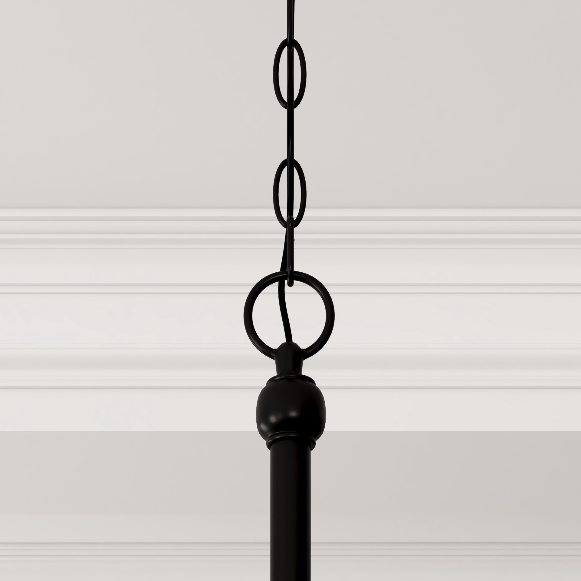 slide 3 of 6, Project Source Fallsbrook 3 -Light Matte Black Traditional For Use in Bedrooms, Dining Rooms, Foyers, Kitchens, Living Rooms Chandelier, 1 ct