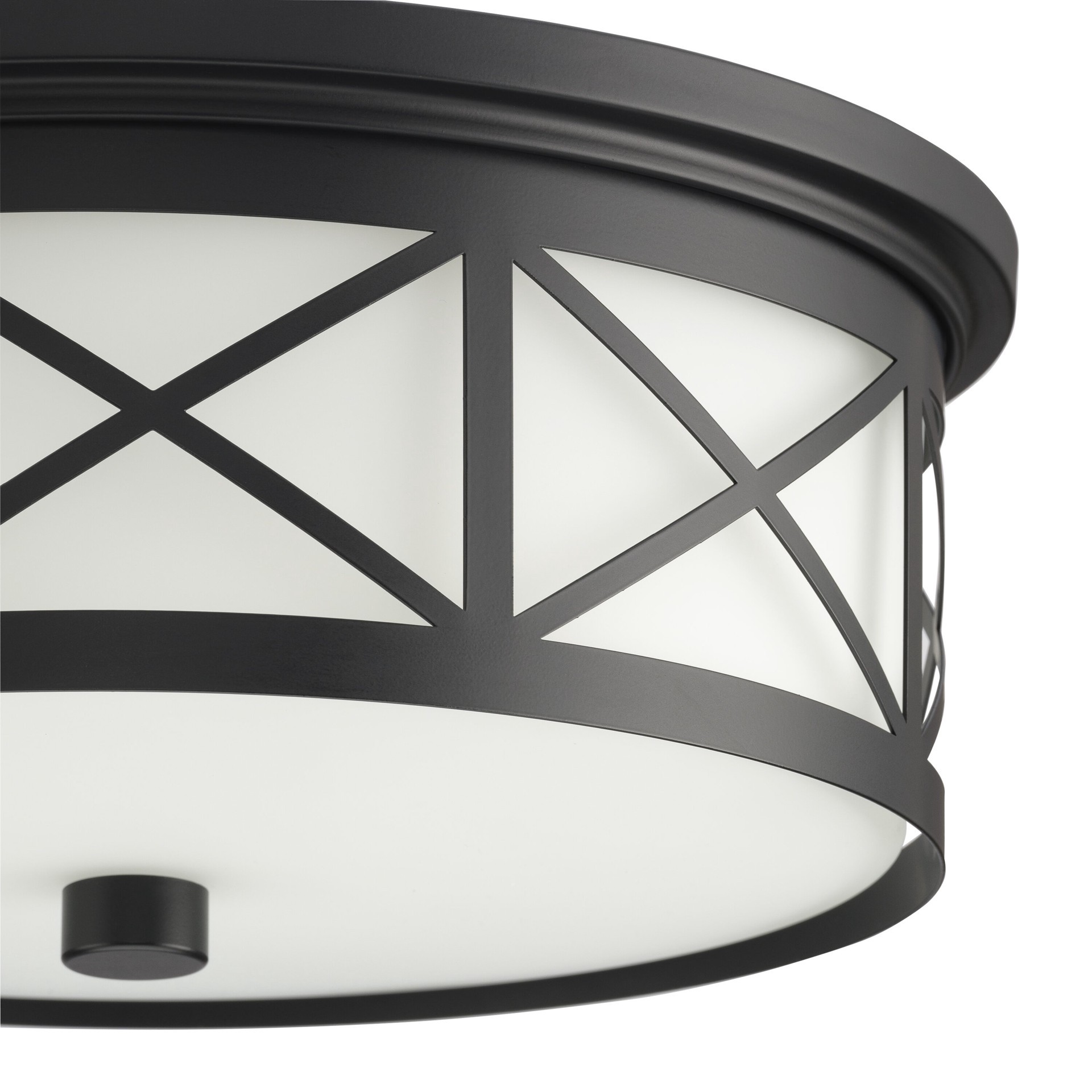 slide 5 of 6, allen + roth Hilton 1 -Light 14-in Matte Black Integrated LED Flush Mount Light, 1 ct