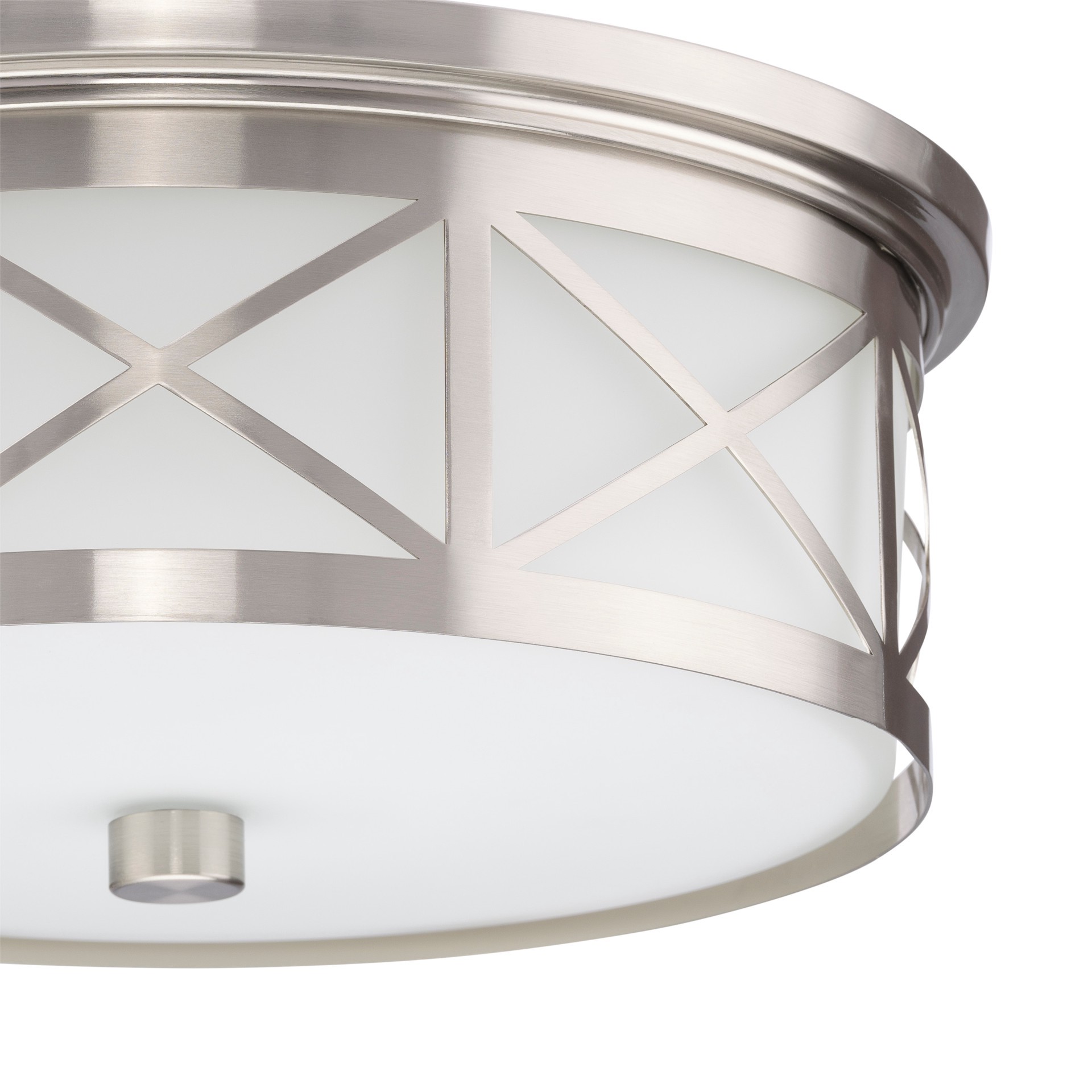 slide 5 of 6, allen + roth Hilton 1 -Light 14-in Brushed Nickel Integrated LED Flush Mount Light, 1 ct