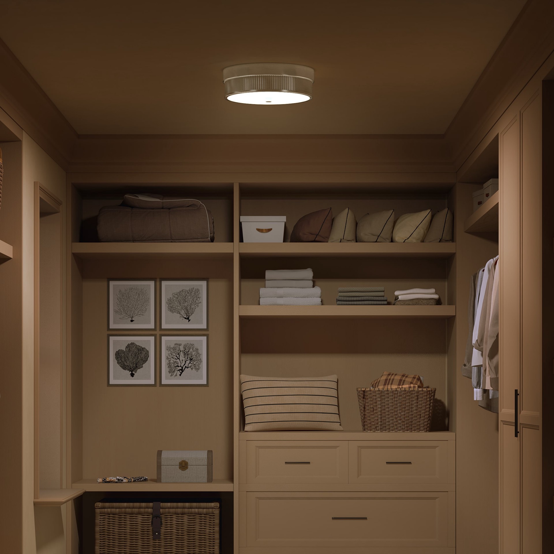 slide 3 of 6, Origin 21 Cassia 2 -Light 12-in Gold Flush Mount Light, 1 ct