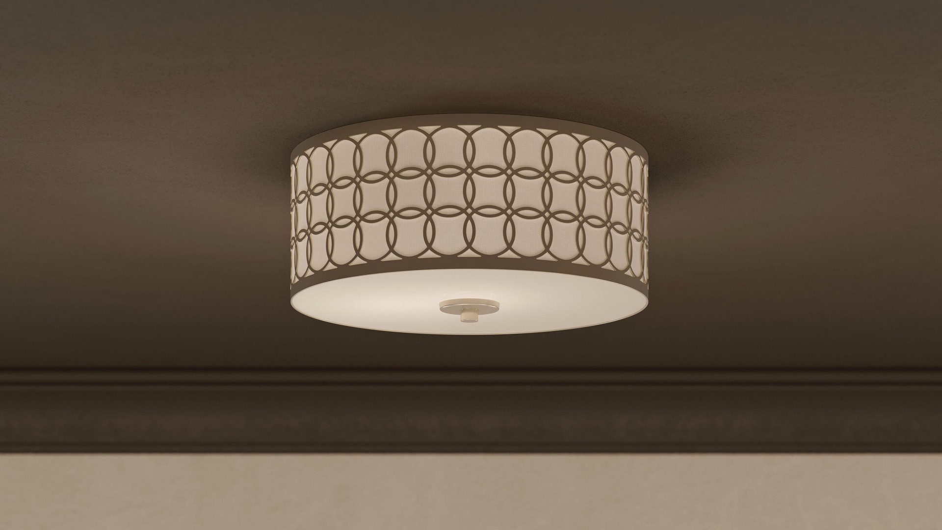 slide 6 of 6, allen + roth Bradford 2 -Light 13-in Brushed Nickel Flush Mount Light, 1 ct