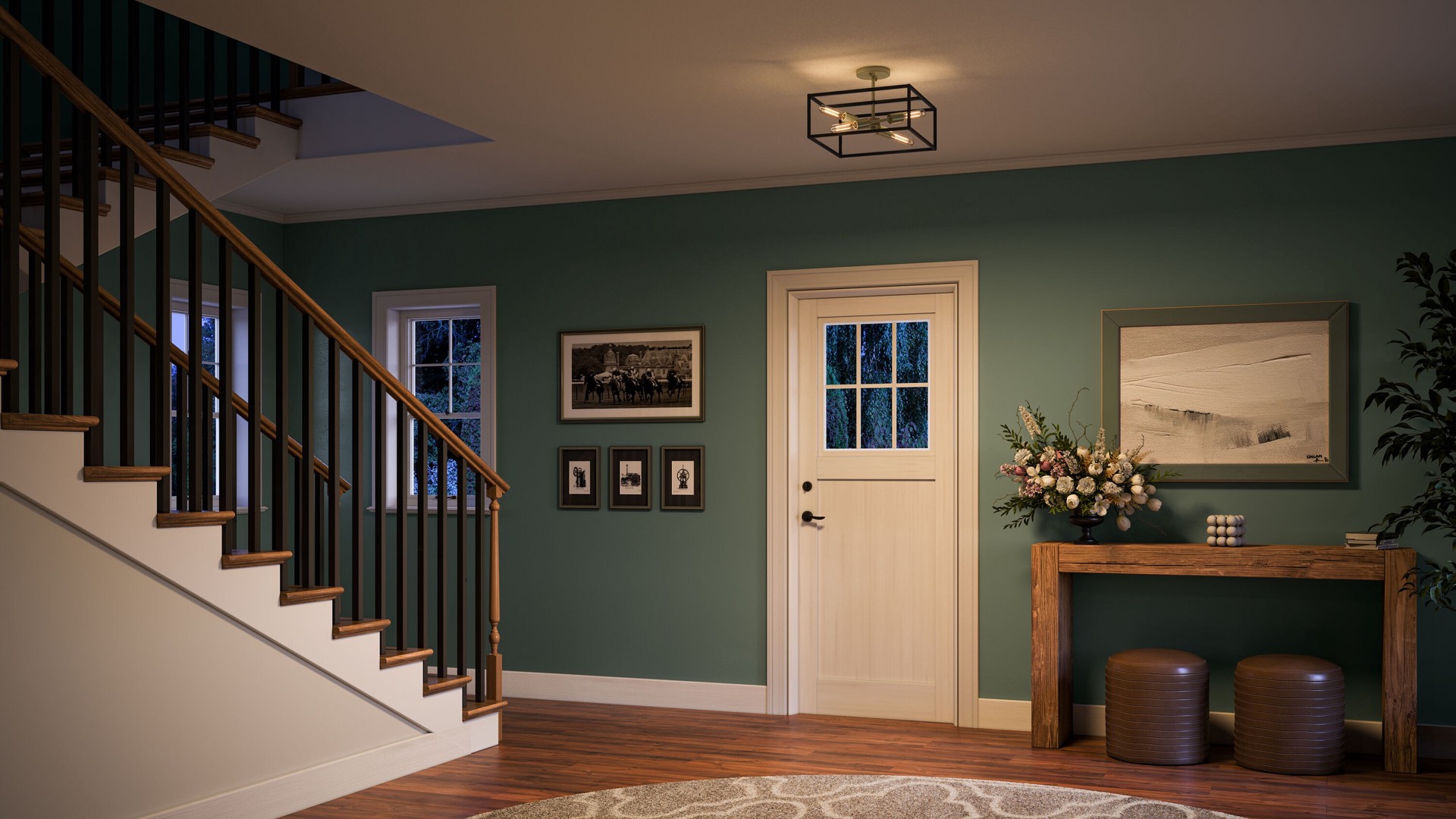 slide 4 of 6, Origin 21 Bennett 4 -Light 15-in Matte Black Semi Flush Mount Light, 1 ct