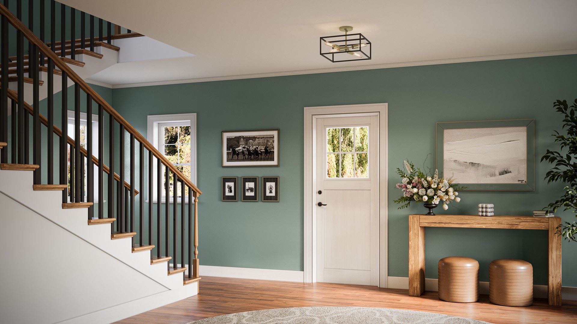 slide 5 of 6, Origin 21 Bennett 4 -Light 15-in Matte Black Semi Flush Mount Light, 1 ct