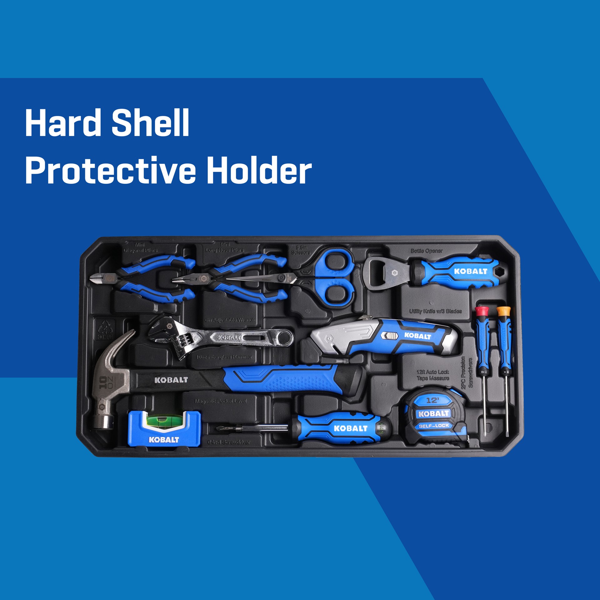 slide 3 of 6, Kobalt 20 -Piece Blue Household Tool Set with Hard Case, 1 ct