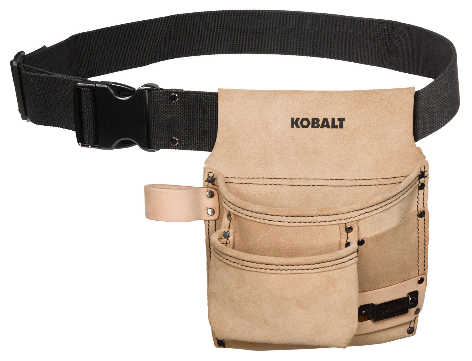 slide 2 of 6, Kobalt Brown Leather 9-in W x 10-in D x 15-in L Tool bag, 1 ct