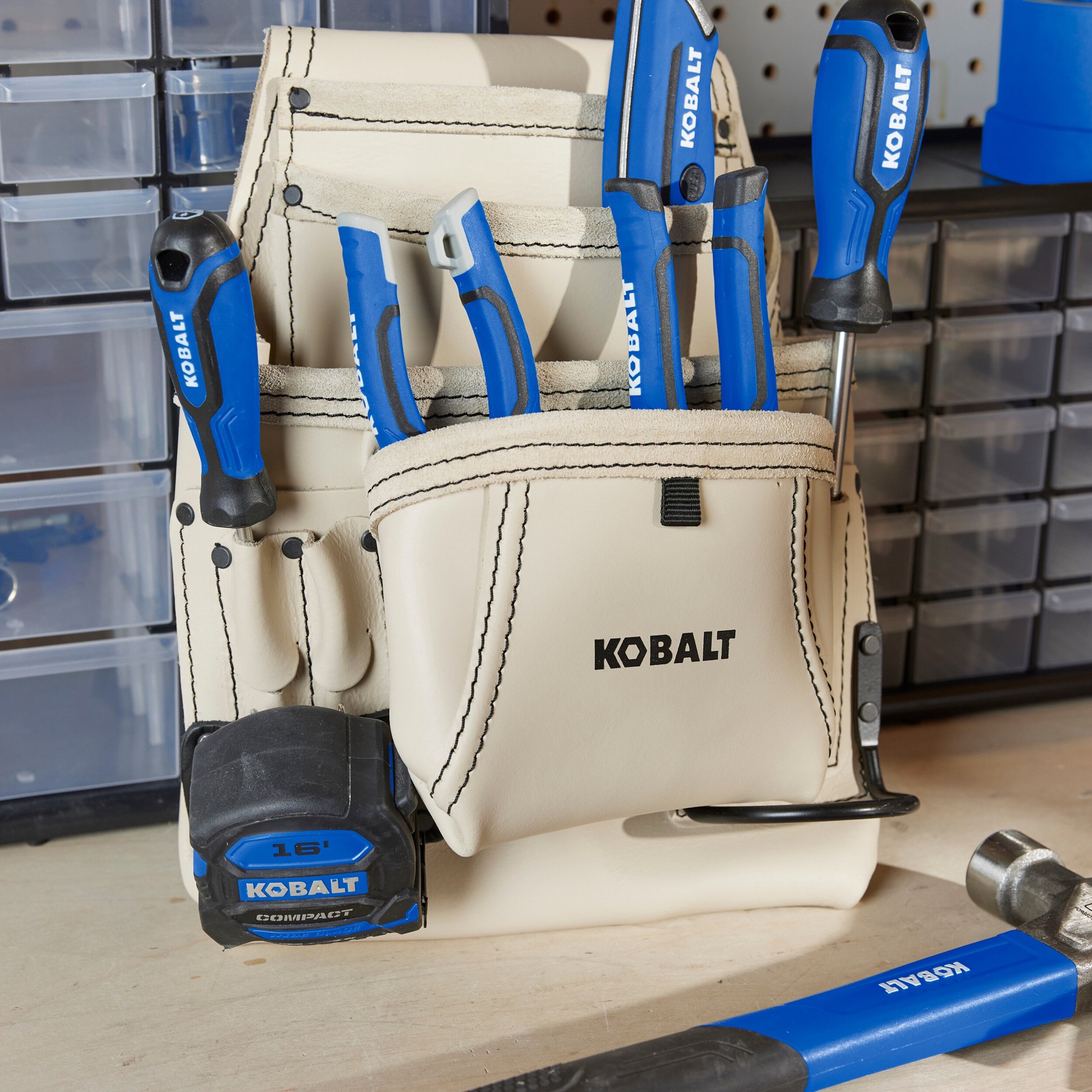 slide 4 of 6, Kobalt Leather General construction Tool Pouch, 1 ct
