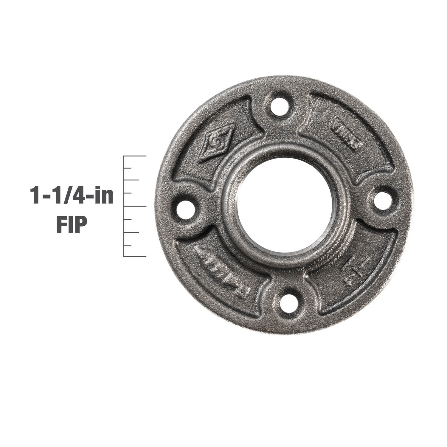 slide 4 of 5, RELIABILT 1-1/4-in Black Floor Flange, 1 ct