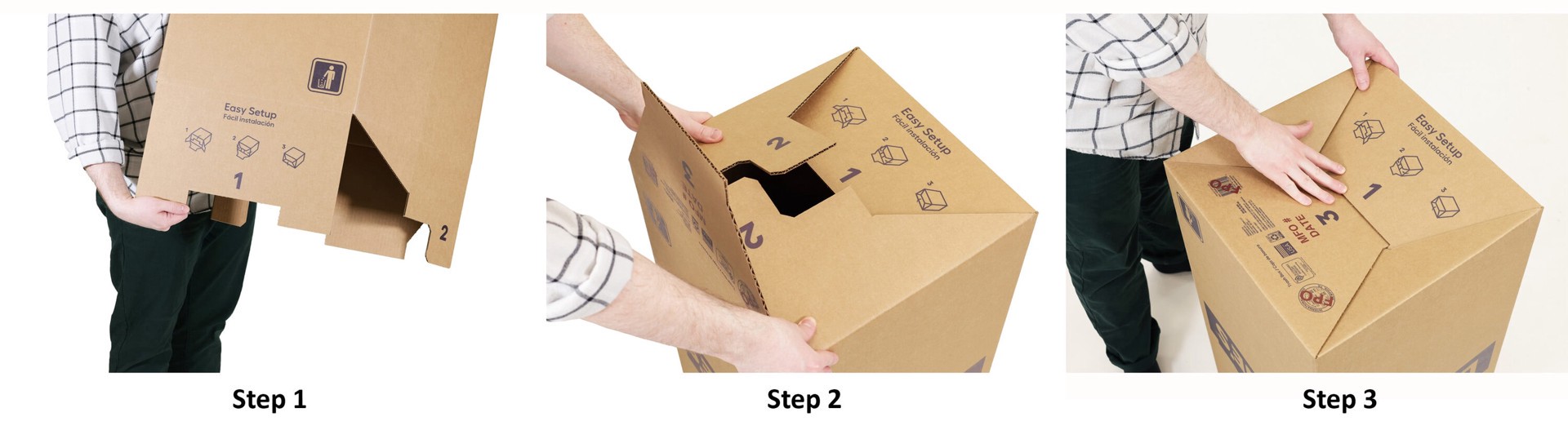 slide 5 of 6, Lowe's Disposable 42 Gallon Brown Corrugated paper Indoor/Outdoor Lidless Trash Can, 1 ct