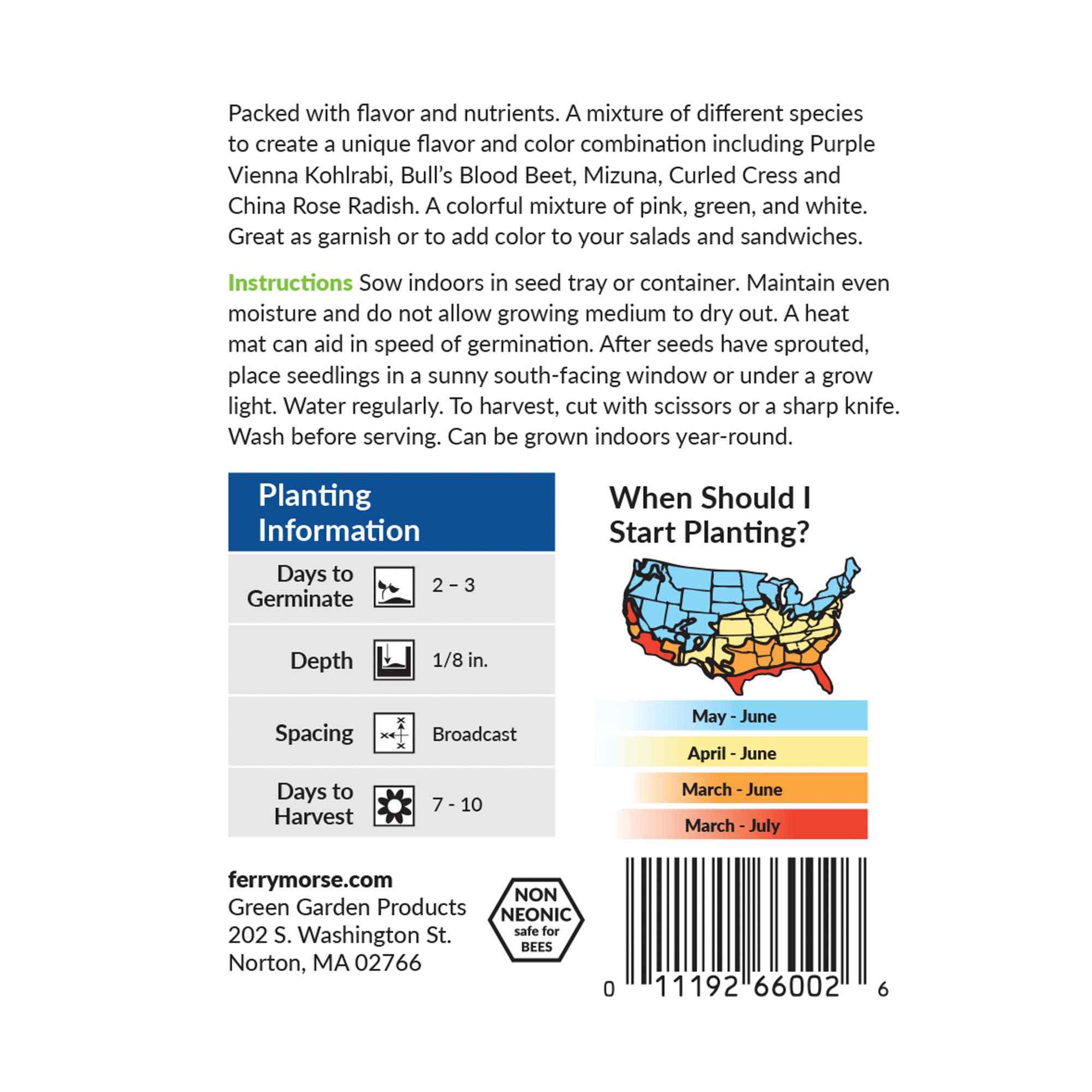 slide 2 of 6, Ferry-Morse Microgreens Seeds 4.5 Gram(s), 1 ct