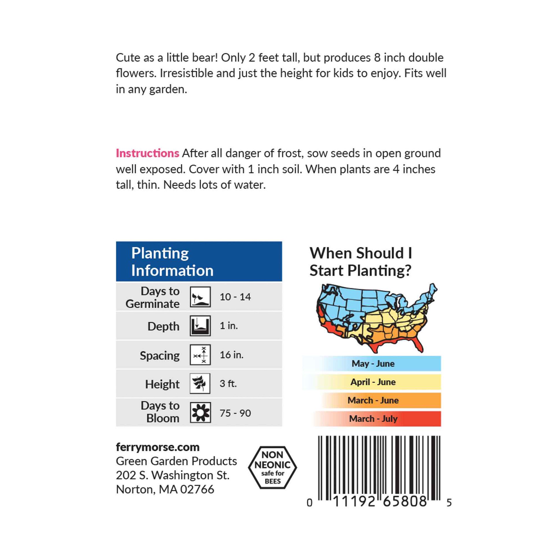slide 2 of 6, Ferry-Morse Sunflower Seeds 1.9 Gram(s), 1 ct