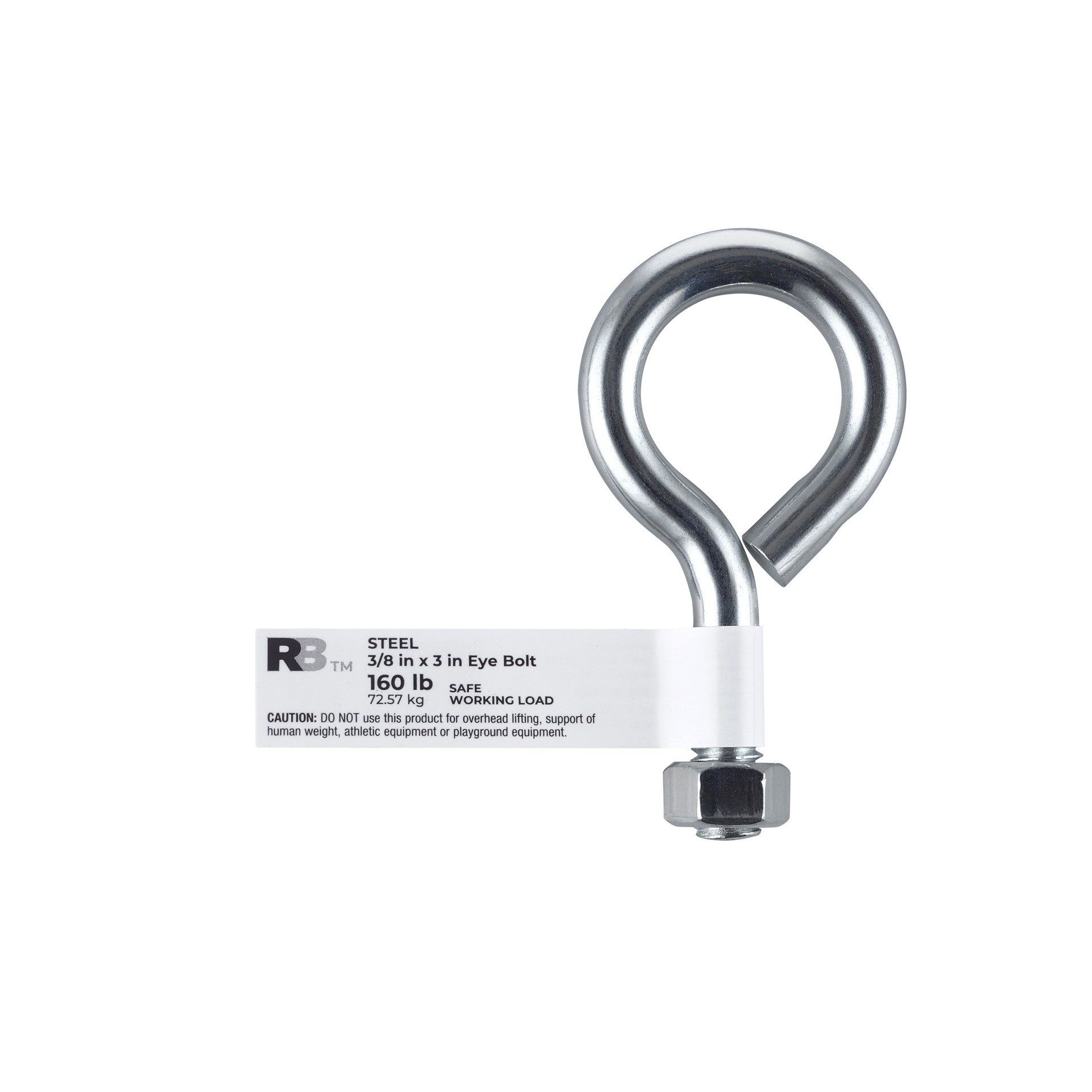 slide 6 of 6, RELIABILT 3/8-in 3/8-in x 3-in Zinc-plated Interior/Exterior Coarse Thread Eye Bolt, 1 ct