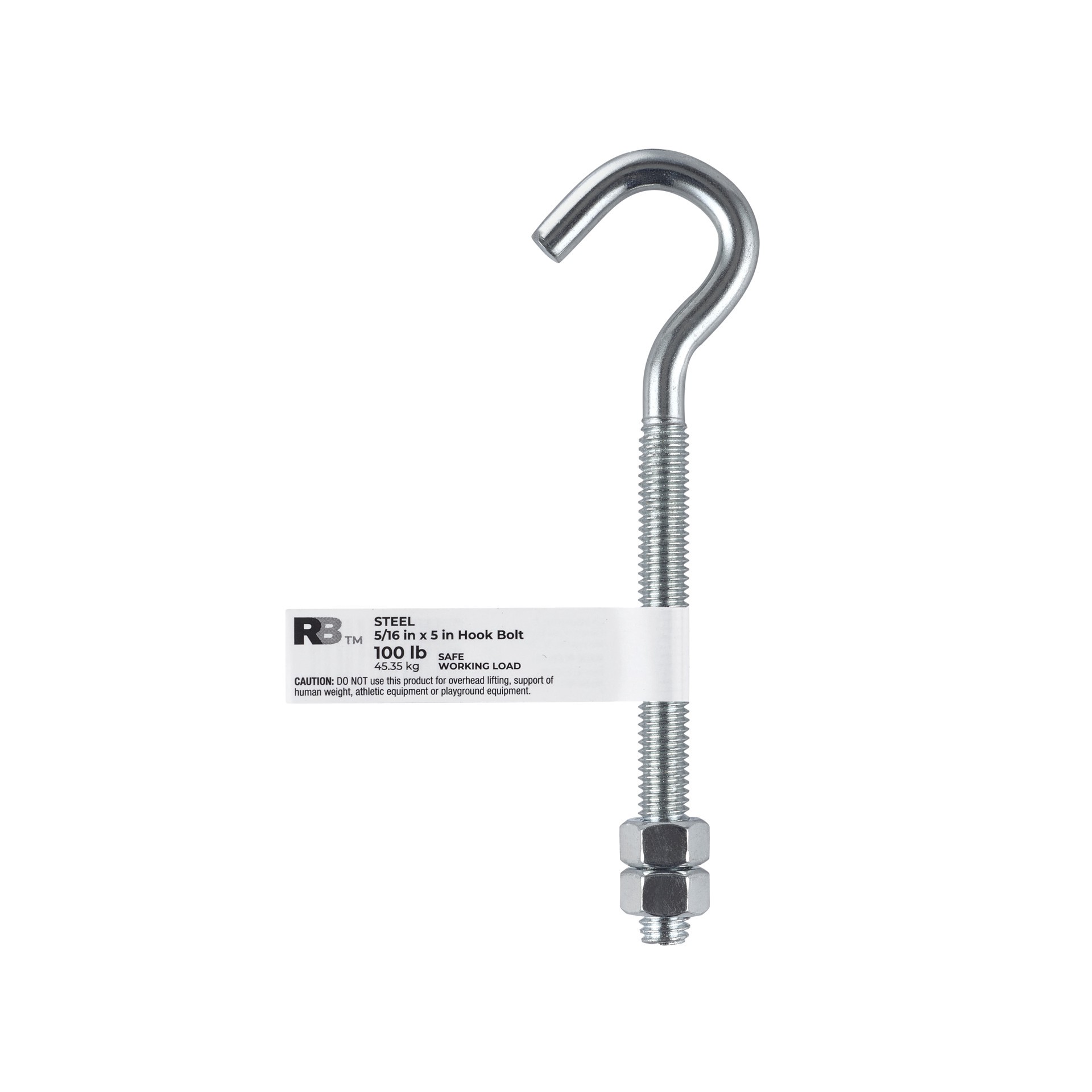 slide 6 of 6, RELIABILT 5/16-in 5/16-in x 5-in Zinc-plated Interior/Exterior Coarse Thread Eye Bolt, 1 ct