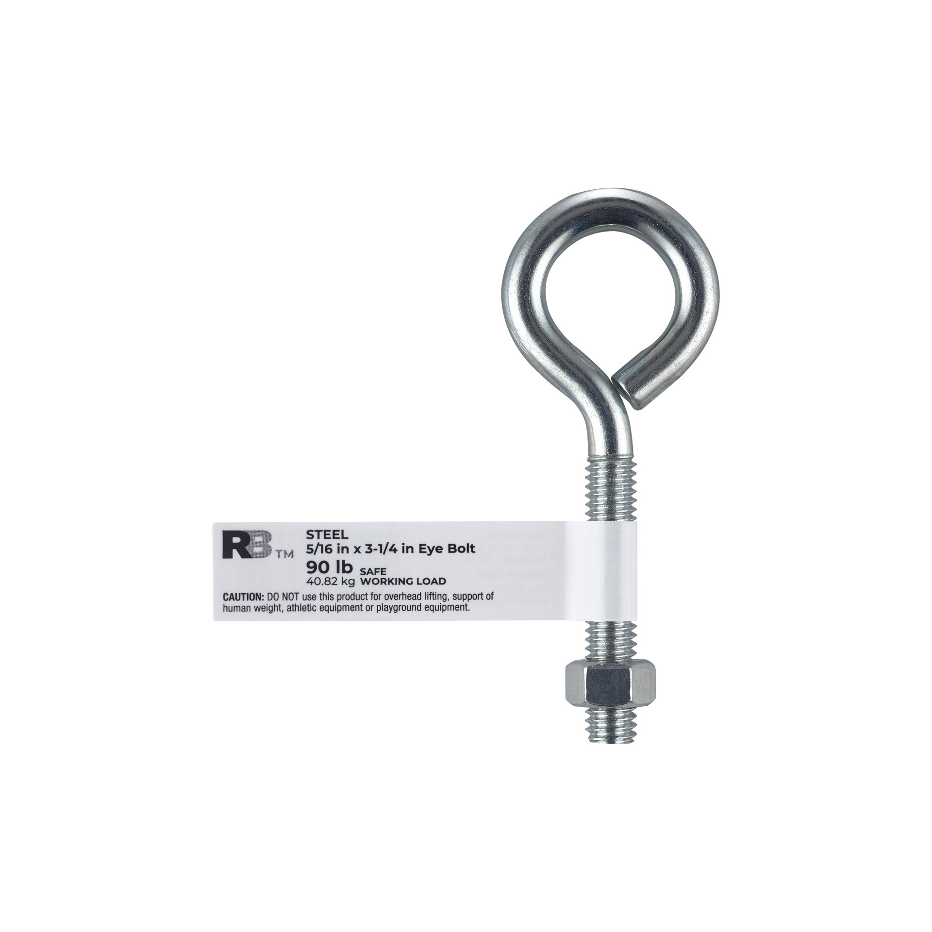 slide 4 of 6, RELIABILT 5/16-in 3-1/4-in Zinc-plated Interior/Exterior Coarse Thread Eye Bolt, 1 ct