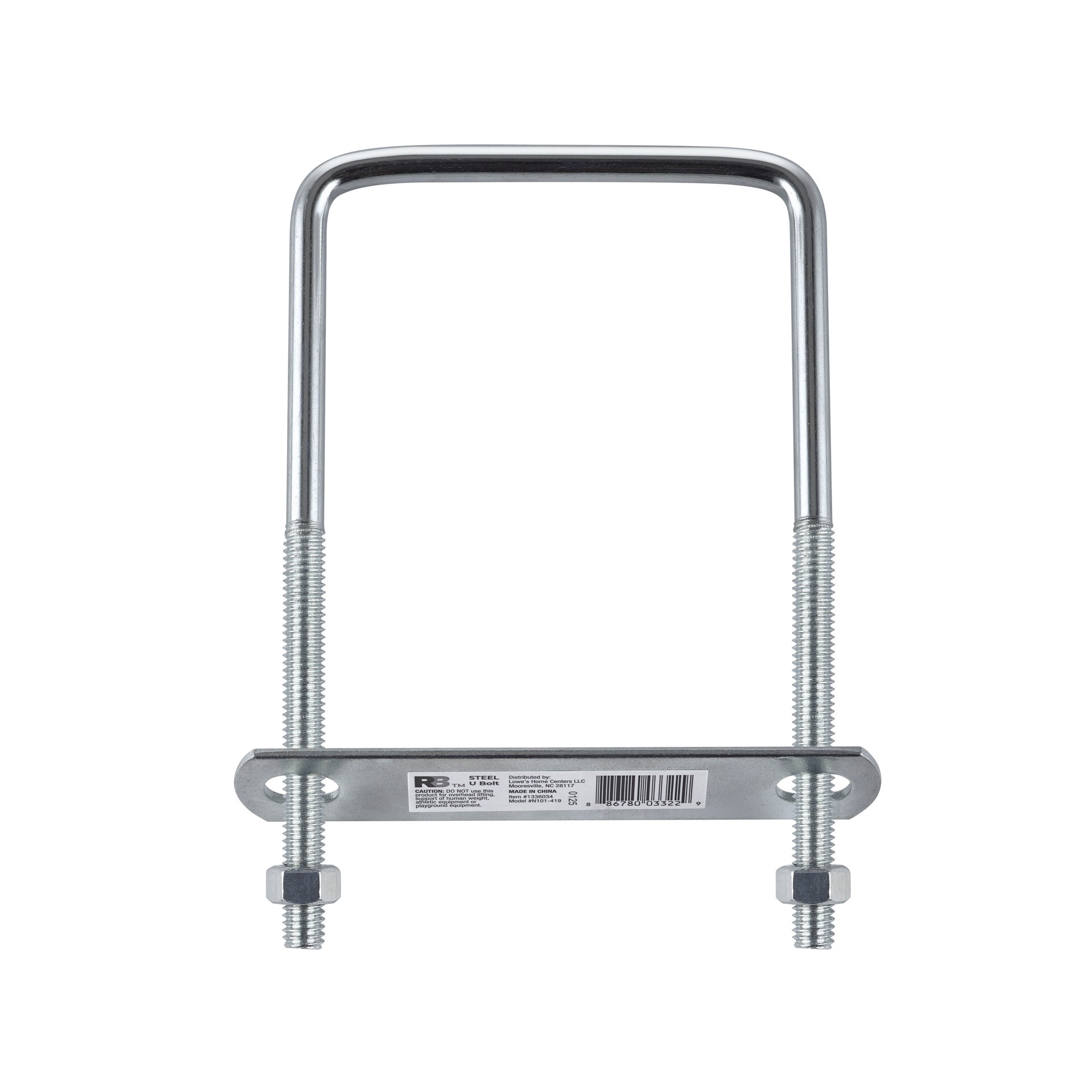 slide 4 of 6, RELIABILT 3/8-in 3/8-in x 7-in Zinc-plated Interior/Exterior Coarse Thread U-bolt Bolt, 1 ct