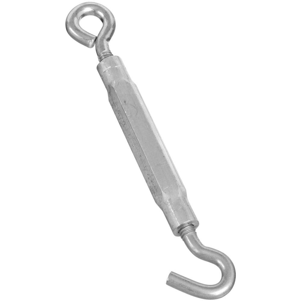 slide 6 of 6, RELIABILT 1/4 x 7-1/2 Aluminum/Steel Hook and eye Turnbuckle, 1 ct