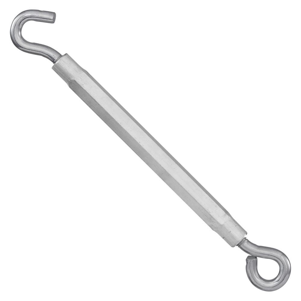slide 2 of 6, RELIABILT 3/8-in x 16-in Aluminum/Steel Hook and eye Turnbuckle, 1 ct