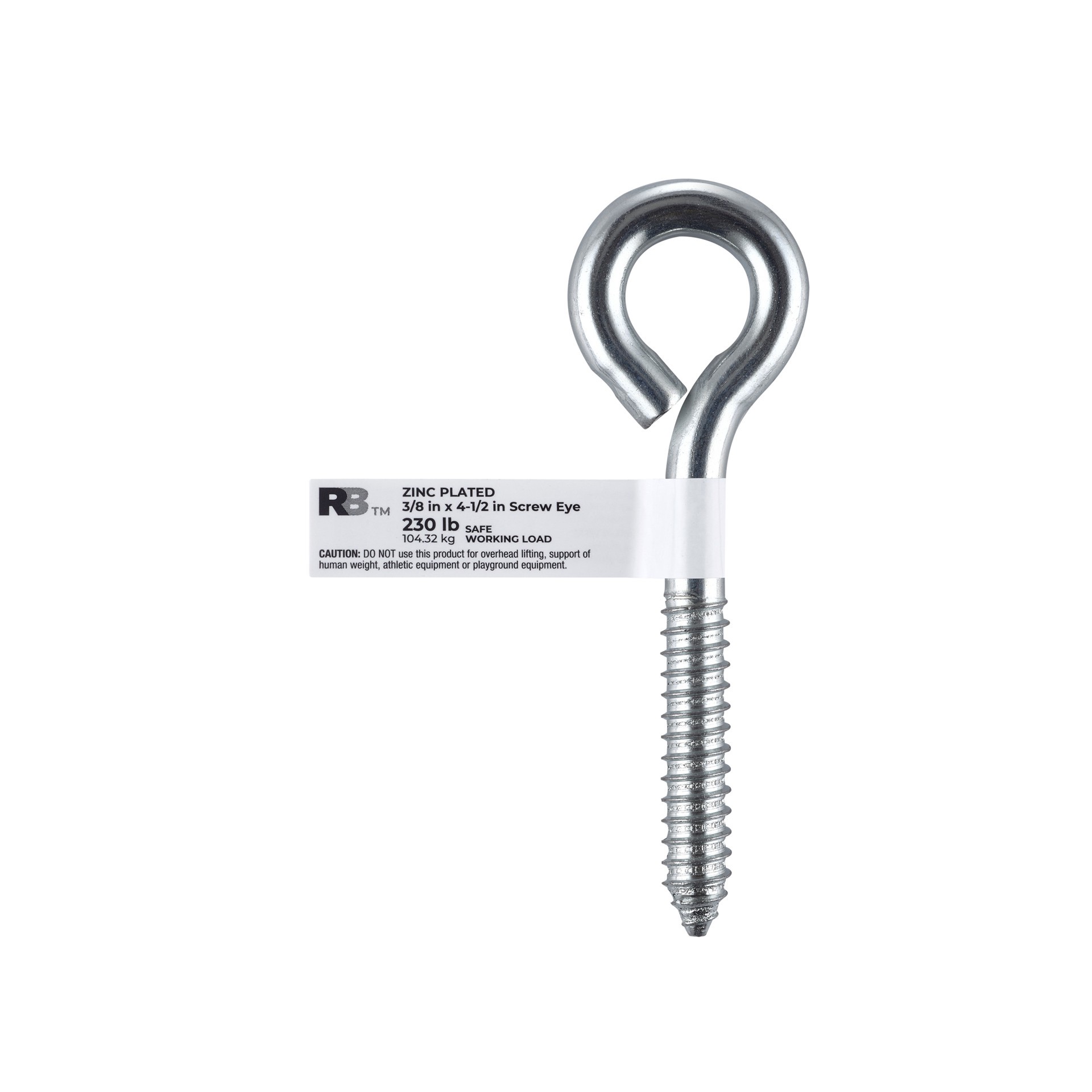 slide 6 of 6, RELIABILT 3/8-in 4-1/2-in Zinc-plated Interior/Exterior Coarse Thread Eye Bolt, 1 ct