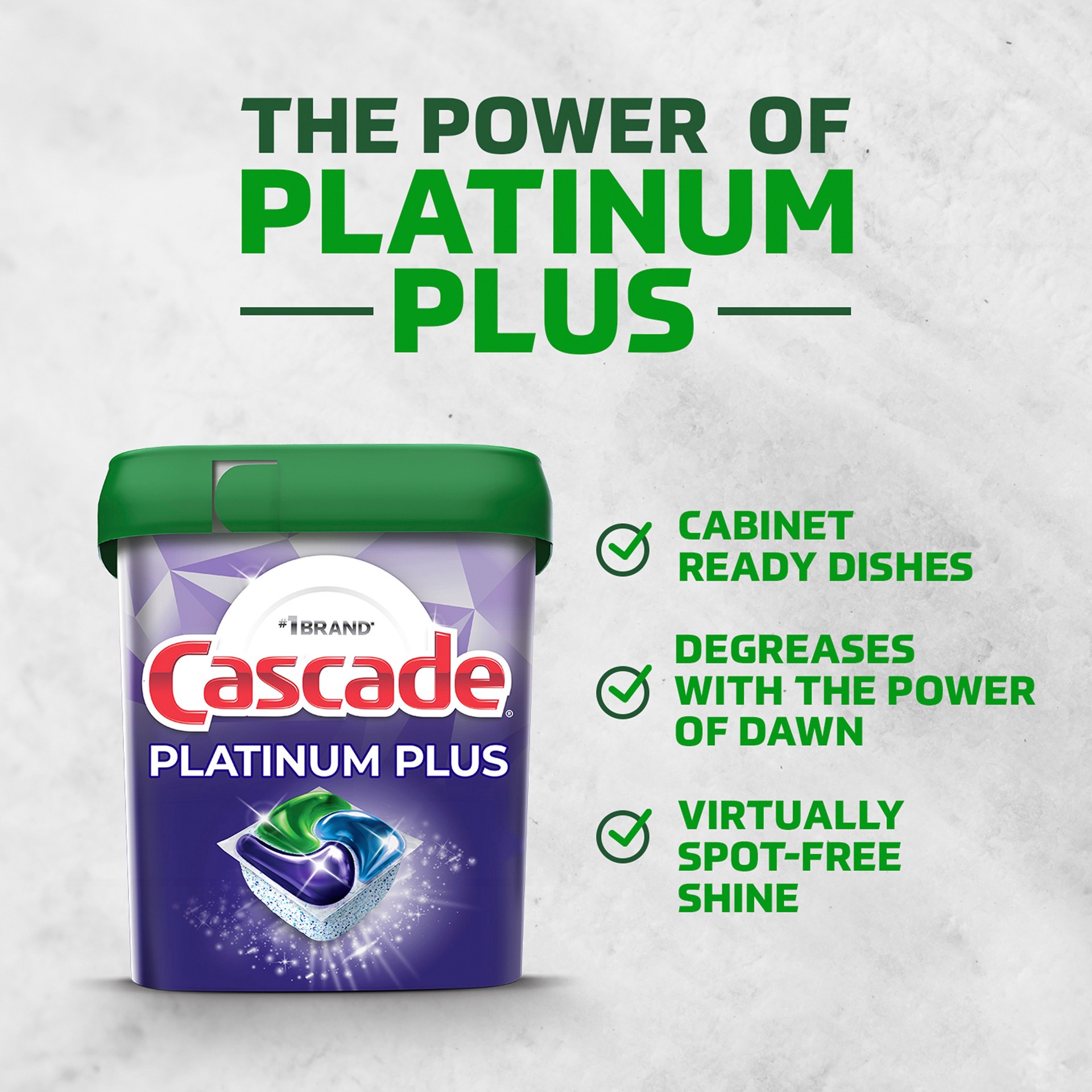 slide 6 of 6, Cascade Platinum Plus 19 -Count Fresh Scent Dishwasher Detergent, 1 ct