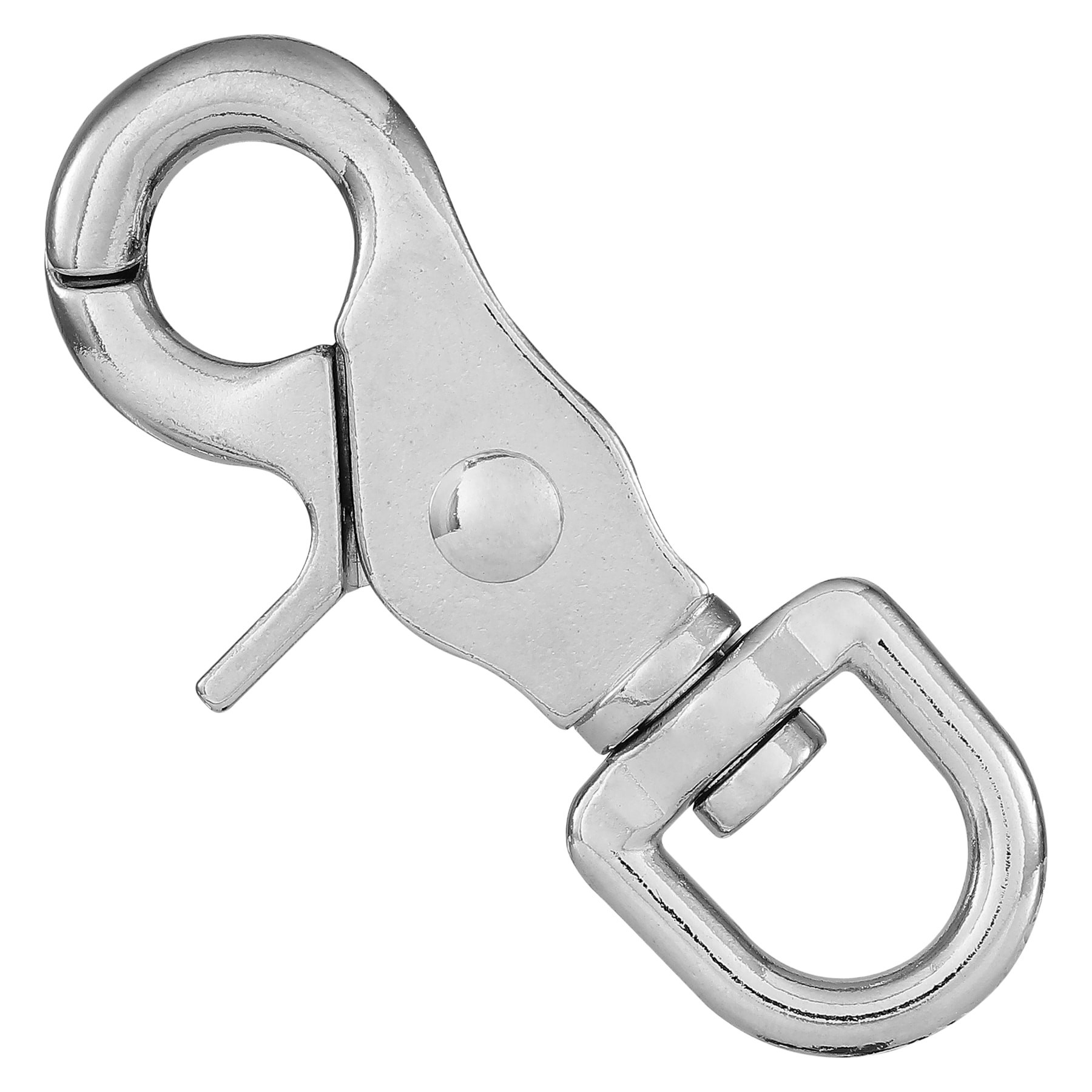 slide 6 of 6, RELIABILT 1/2-in x 2-5/8-in Nickel Plated Die Cast Trigger Snap, 1 ct