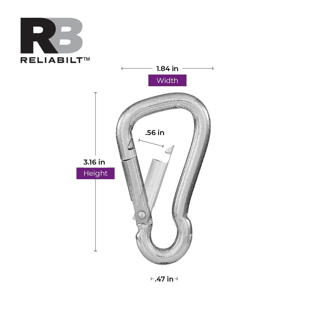 slide 3 of 6, RELIABILT 7/16-in x 3-1/4-in Stainless Steel Interlocking Spring Snap, 1 ct