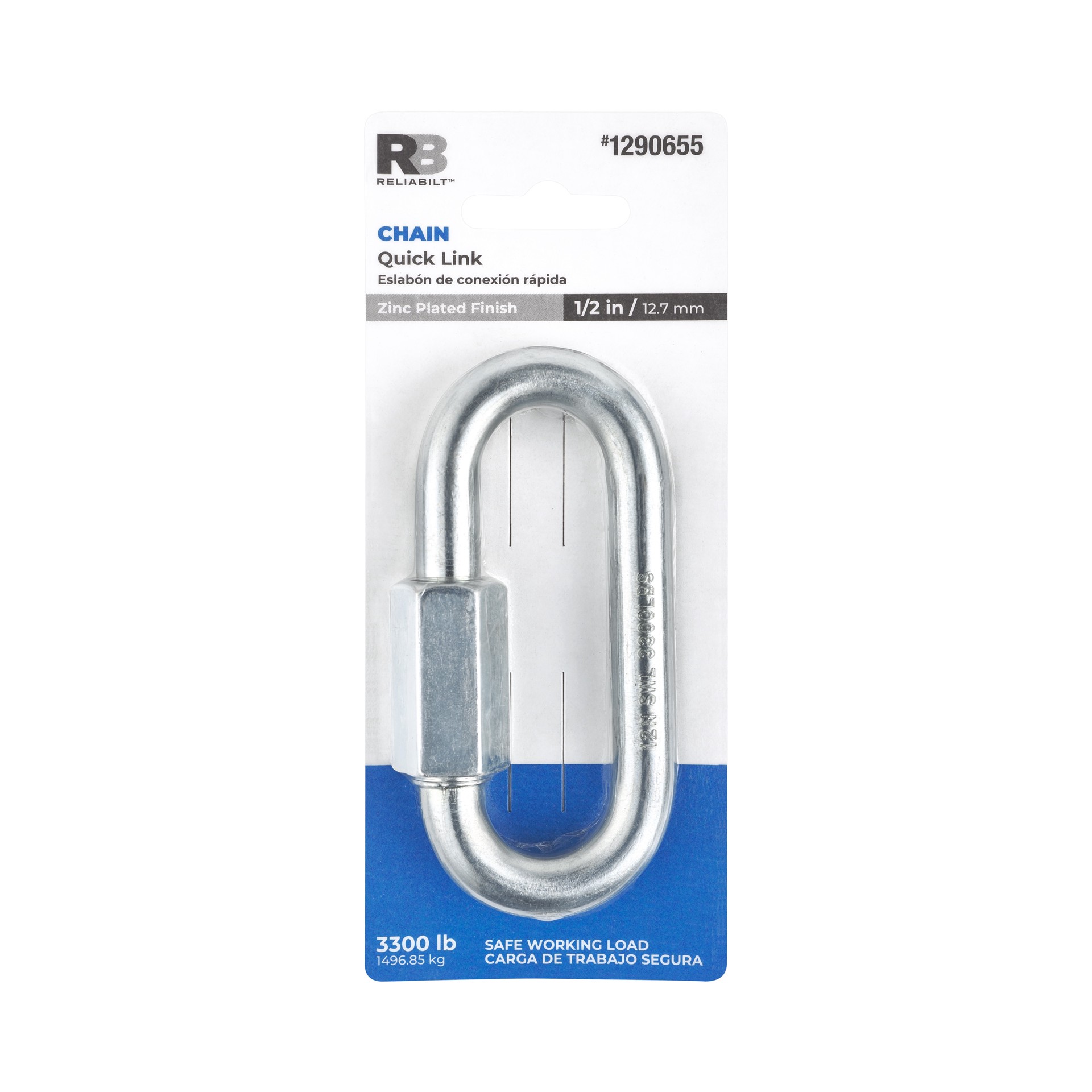 slide 5 of 6, RELIABILT N100-324- 1/2-in Quick Links in Zinc plated, 1 ct