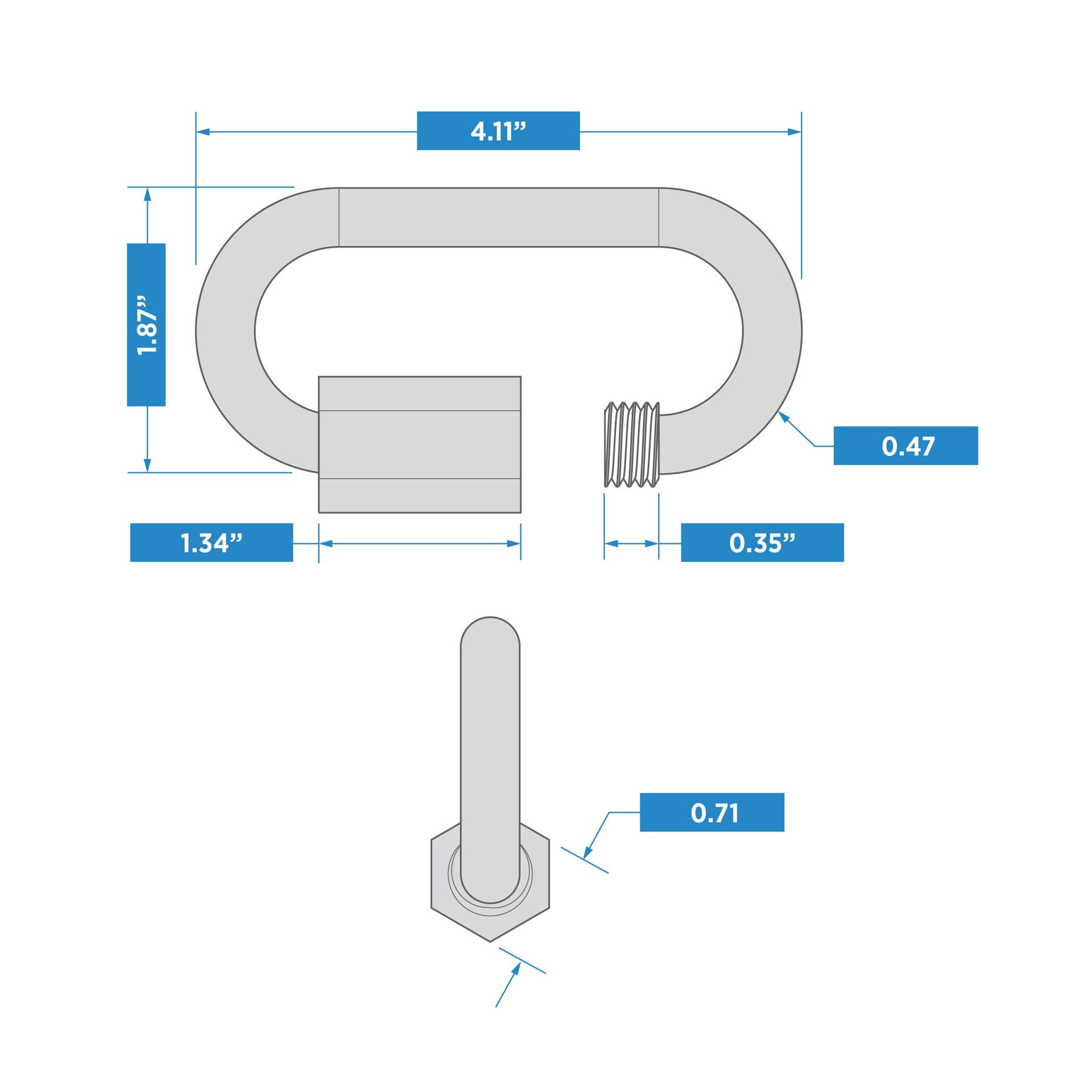 slide 4 of 6, RELIABILT N100-324- 1/2-in Quick Links in Zinc plated, 1 ct