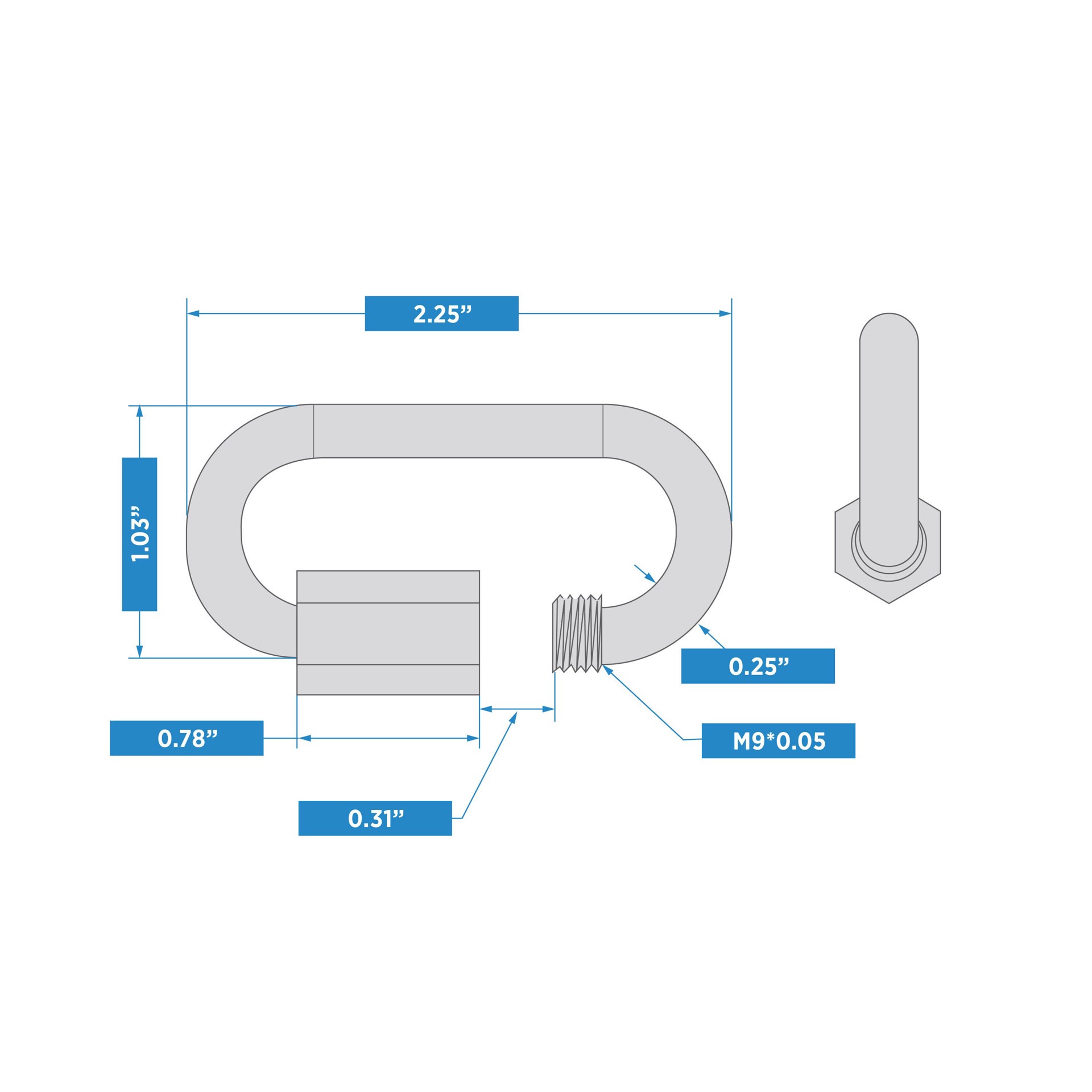 slide 4 of 6, RELIABILT N100-325- 1/4-in Quick Link in Stainless Steel, 1 ct