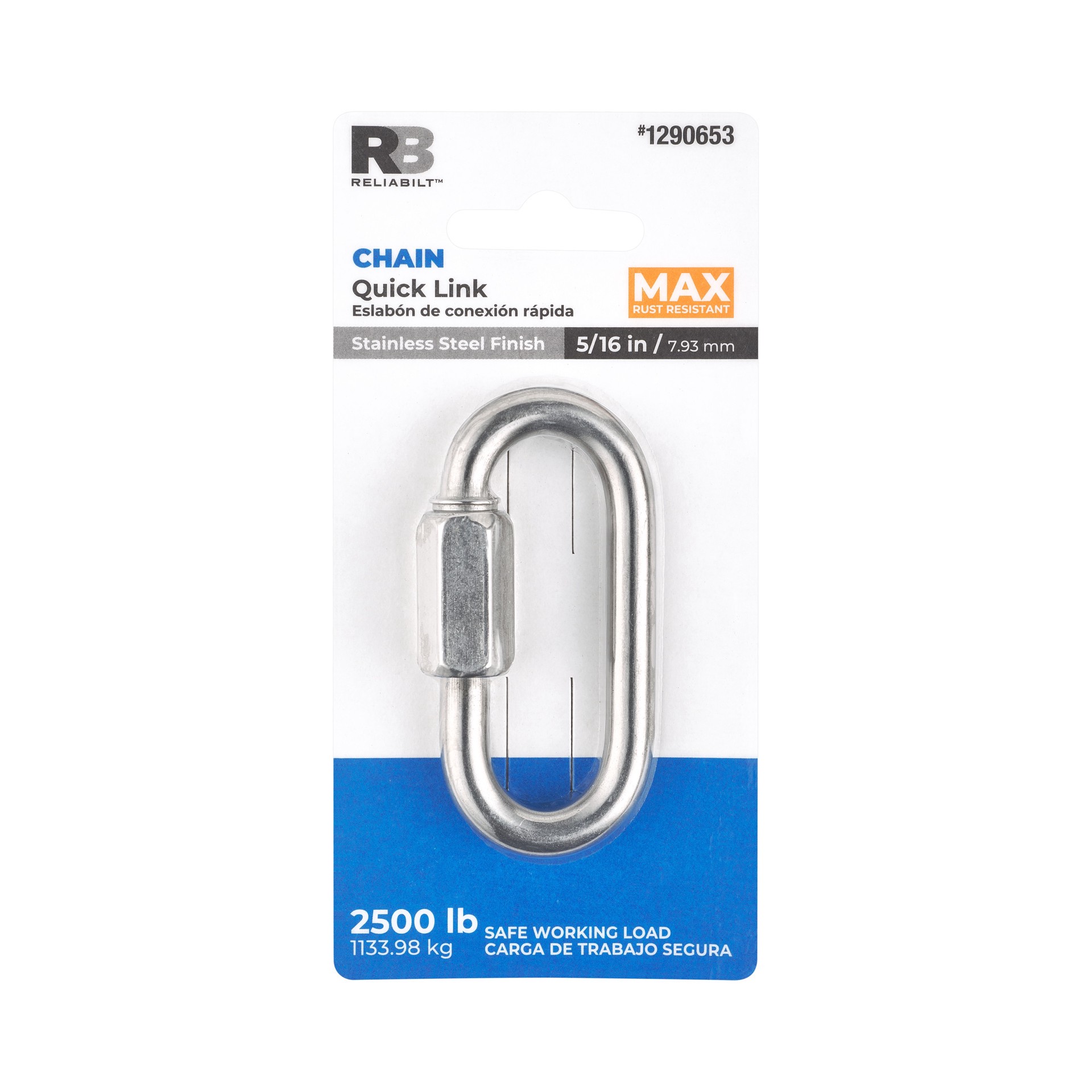slide 4 of 4, National Hardware N100-298- 5/16-in Quick Link in Stainless Steel, 1 ct