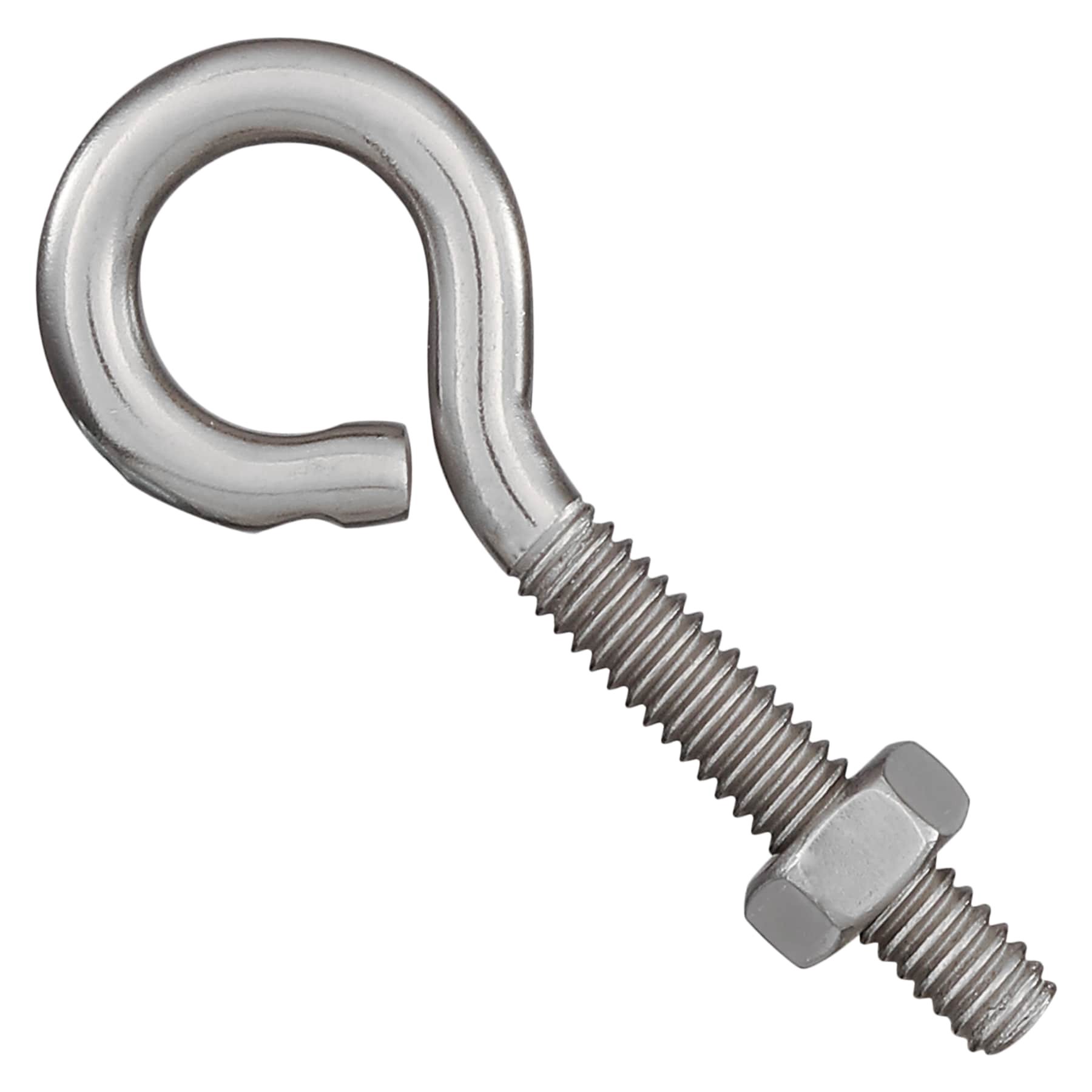 slide 5 of 6, RELIABILT 1/4-in 1/4-in x 2-1/2-in Stainless Interior/Exterior Coarse Thread Eye Bolt 2 -Count, 1 ct