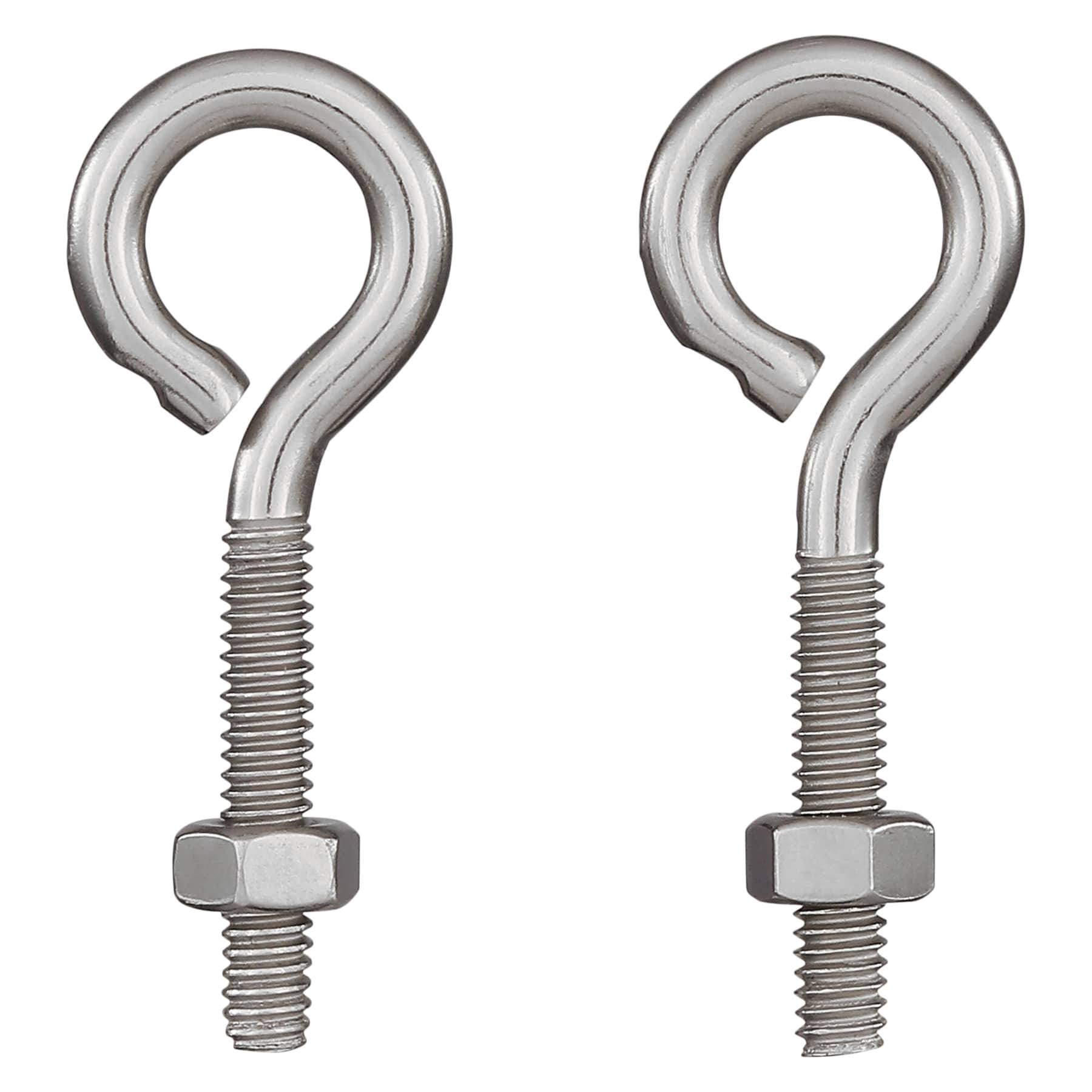 slide 6 of 6, RELIABILT 1/4-in 1/4-in x 2-1/2-in Stainless Interior/Exterior Coarse Thread Eye Bolt 2 -Count, 1 ct