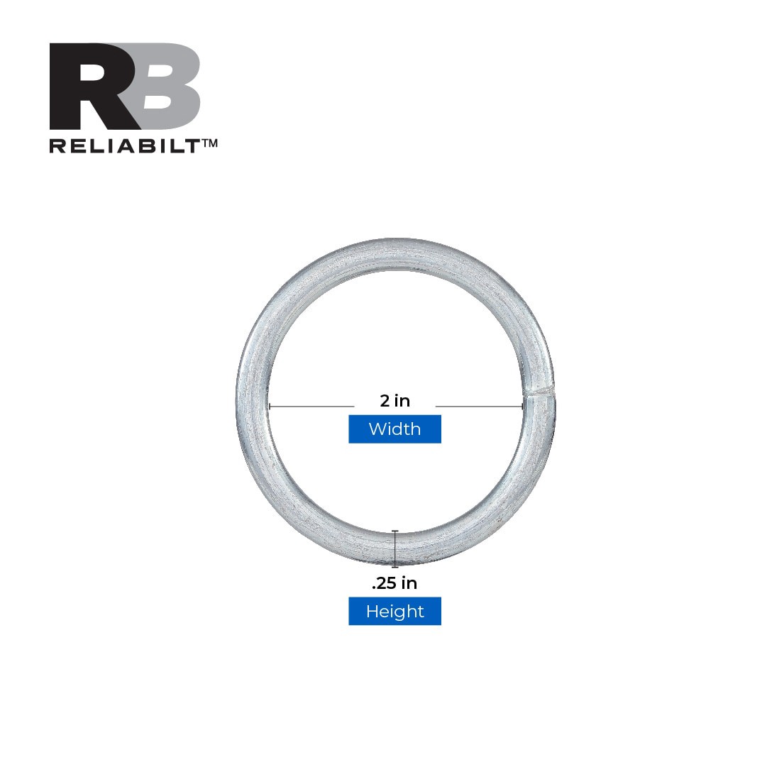 slide 3 of 5, RELIABILT #2, 2-in Rings in Zinc Plated, 1 ct