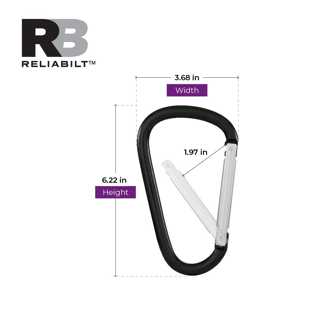 slide 3 of 5, RELIABILT 6-in Aluminum Interlocking Spring Snap in Black Electroplate Finish, 1 ct