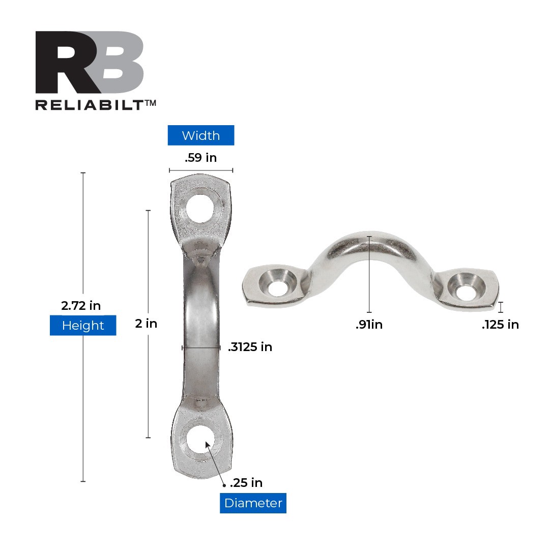 slide 3 of 6, RELIABILT 9/16-in Stainless Steel Rope Loop, 1 ct