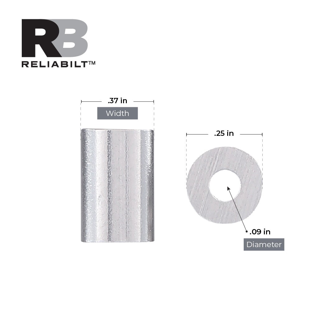 slide 3 of 6, RELIABILT 1/16-in Aluminum Ferrule and Stop Set, 1 ct