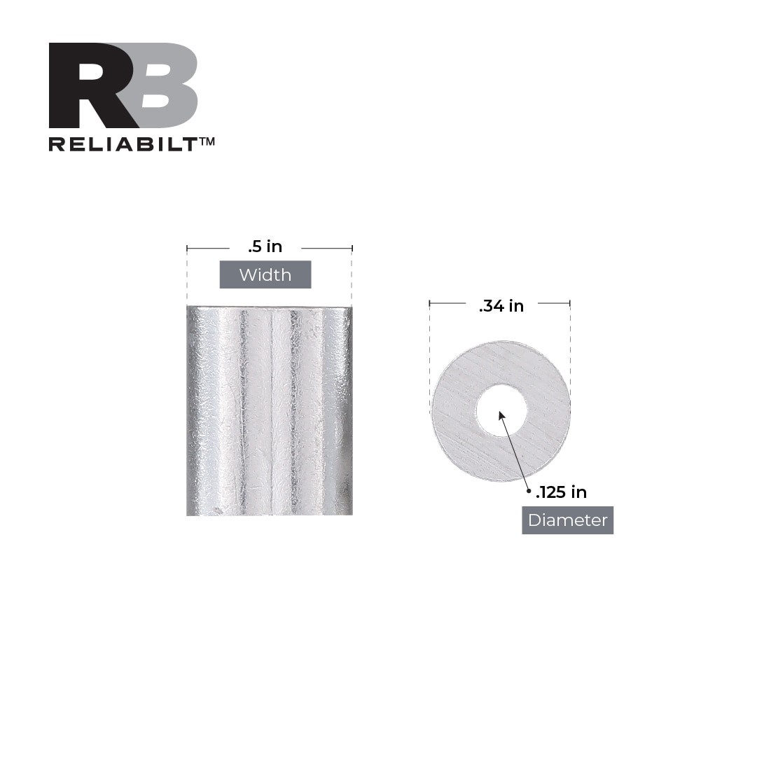slide 3 of 6, RELIABILT 3/32-in Aluminum Ferrule and Stop Set, 1 ct