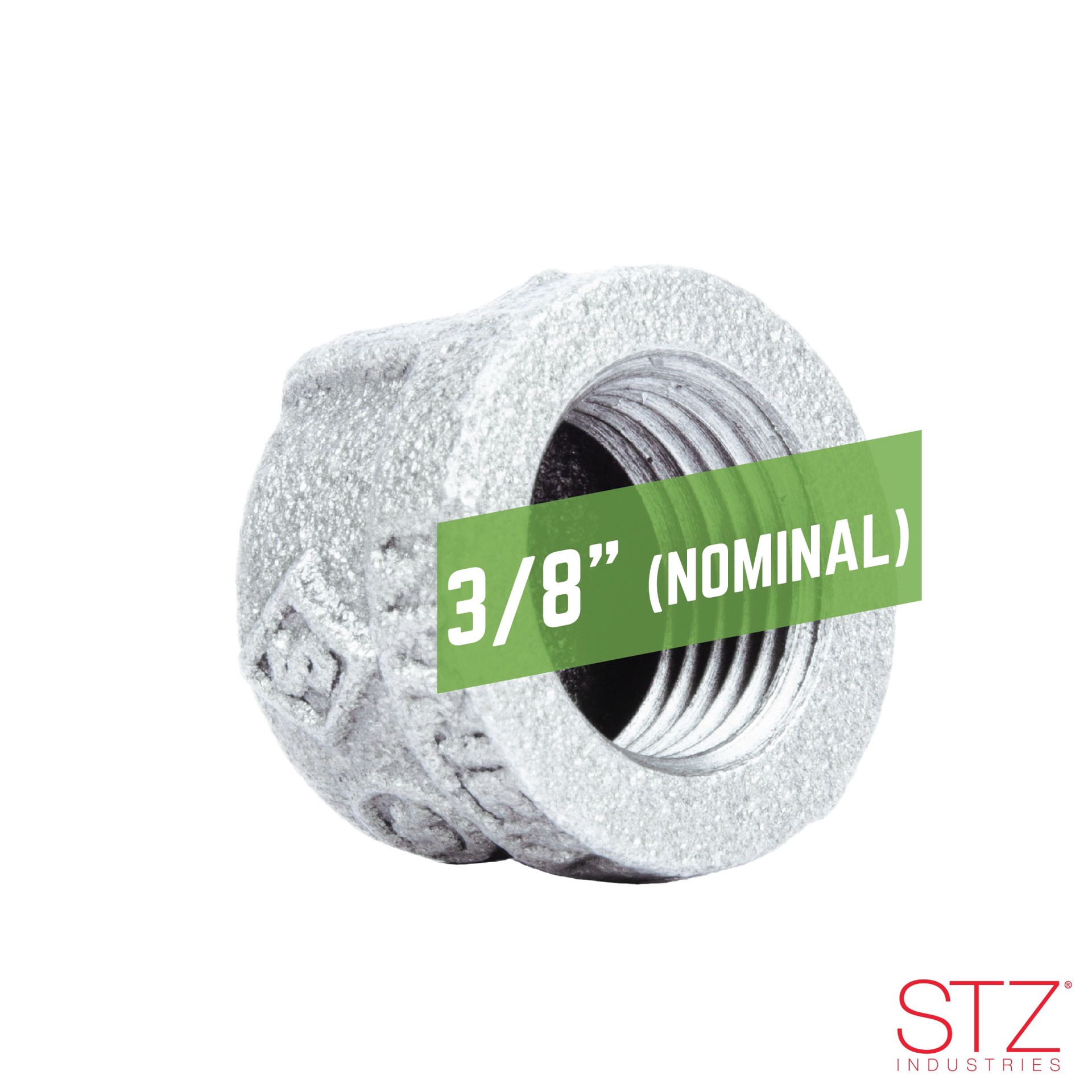 slide 3 of 6, RELIABILT 3/8-in Galvanized Cap, 1 ct