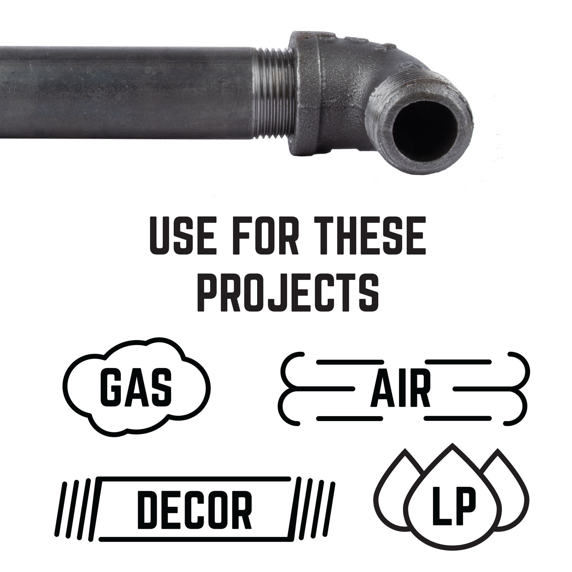 slide 2 of 6, RELIABILT 1-in 90-Degree Black Street Elbow, 1 ct