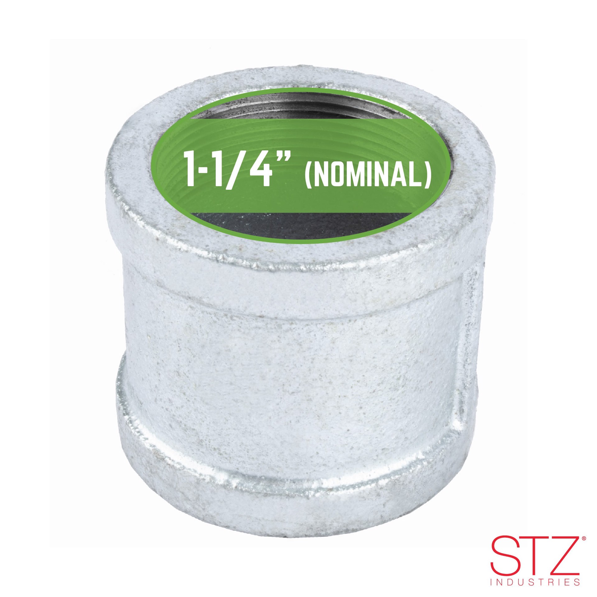 slide 5 of 6, RELIABILT 1-1/4-in Galvanized Coupling, 1 ct