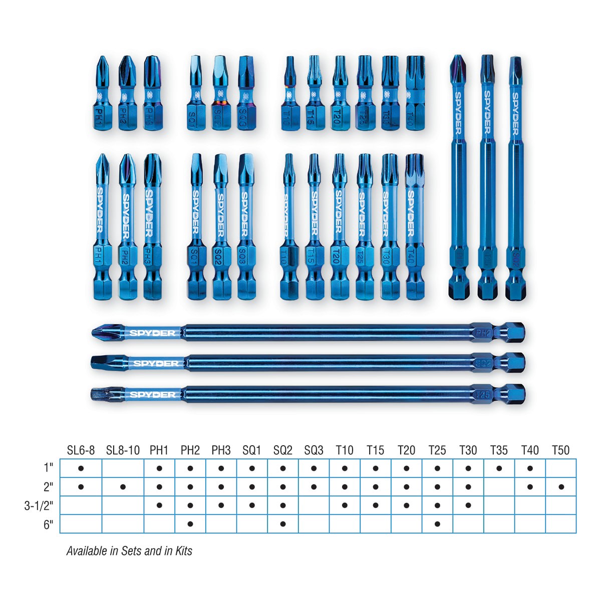 slide 5 of 6, Spyder Mach-Blue PH1 1/4-in x 2-in Phillips Impact Driver Bit 3 -Piece, 1 ct